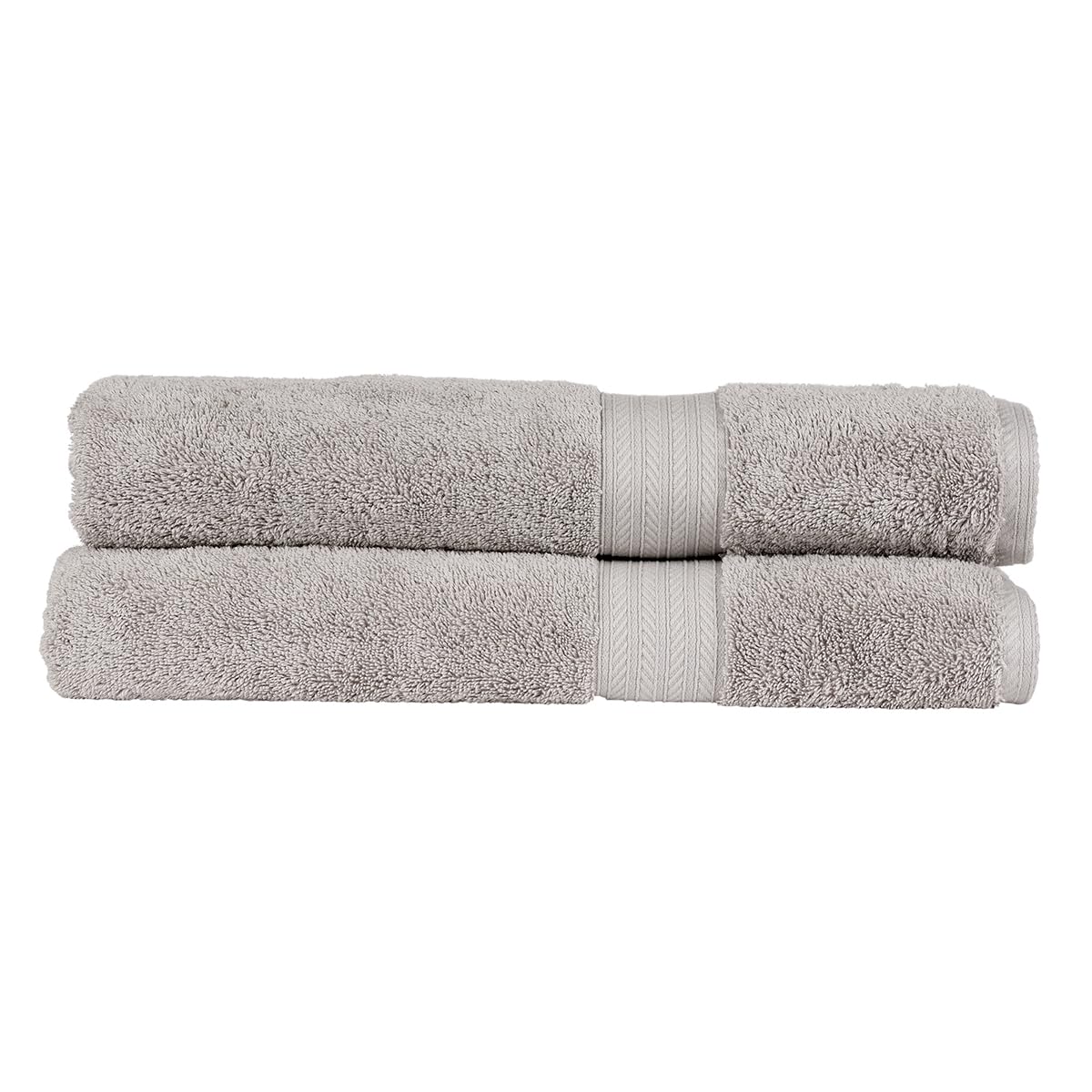 Christy Renaissance 2 Bath Sheets Set | Dove Grey | 100% Egyptian Cotton Pile | Luxuriously Soft and Super Absorbent | 675 GSM