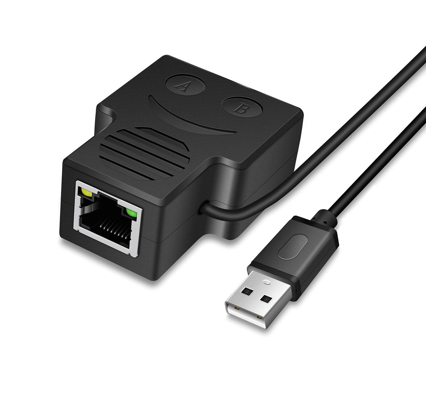 CERRXIAN RJ45 1 to 2 Splitter Adapter Network 1 to 2 Port Female CAT5 LAN Ethernet Socket Connector Adapter, Support 2 Ports for Simultaneous