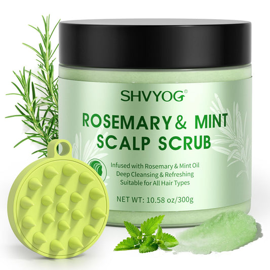Scalp Scrub, SHVYOG Rosemary Scalp Exfoliator, Promote Hair Growth, for Dandruff Prone Oily Hair & Dry, Itchy Scalp, Hair Treatment Nourishing Detox