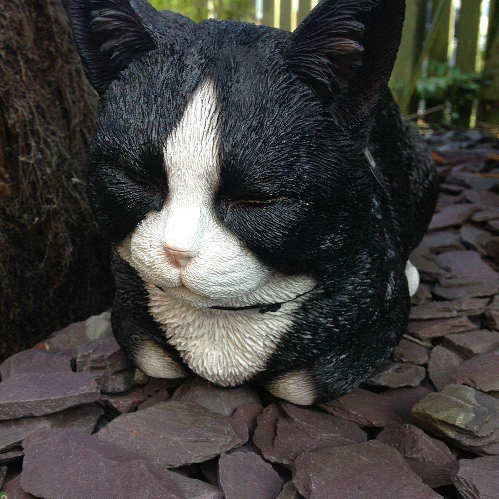 Vivid Arts Dreaming Cat Ornament - Black and White