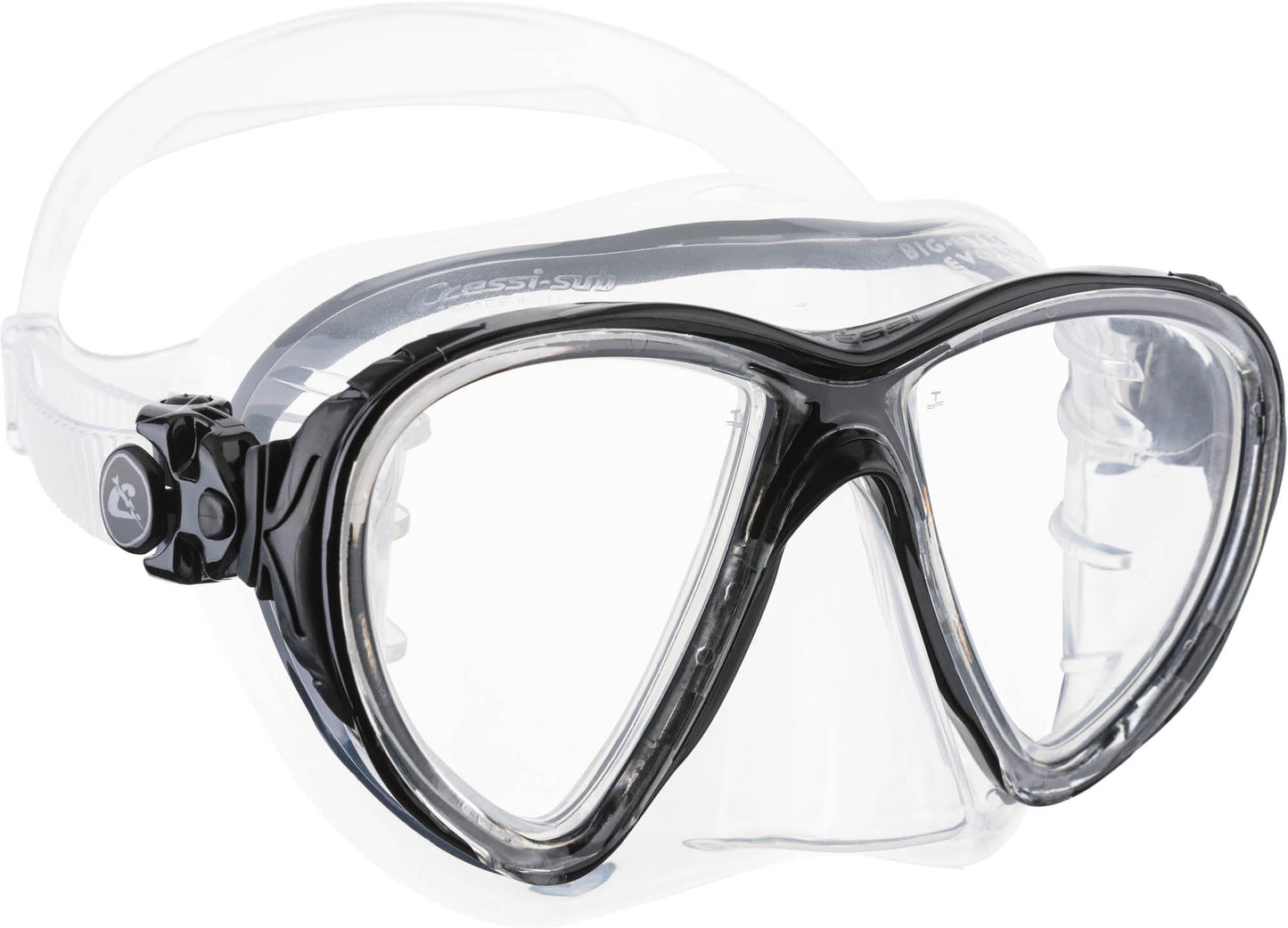 Cressi Big Eyes Evolution Plus Kappa Ultra Dry Combo Diving Set (Made in Italy), Clear/Black