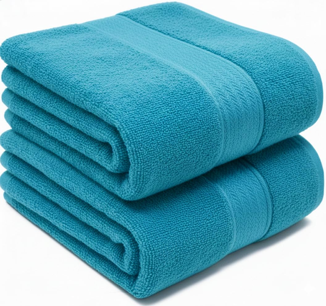 UK furniture Premium Jumbo Bath Sheets (90 x 150 cm-2 Pack) 100% Egyptian Cotton Super Absorbent Extra Large Bath Sheet Quick Dry Hotel Quality