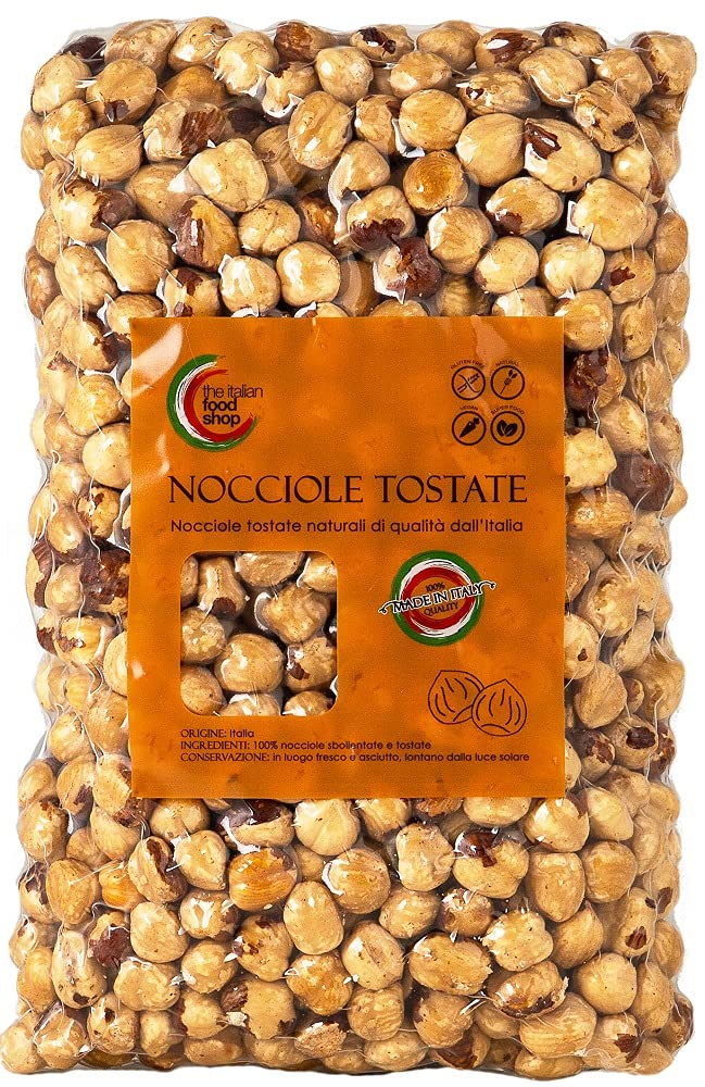 Italian Natural Roasted Hazelnuts (1Kg) - Unsalted | Blanched | GMO Free | from Campania Region