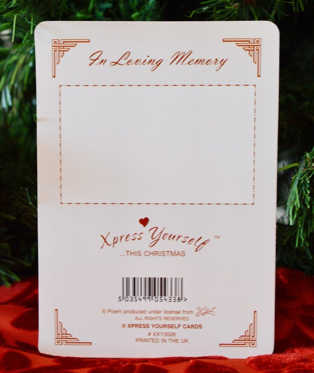 Graveside Memorial Christmas Card & Holder -A Precious Young Child - 3526