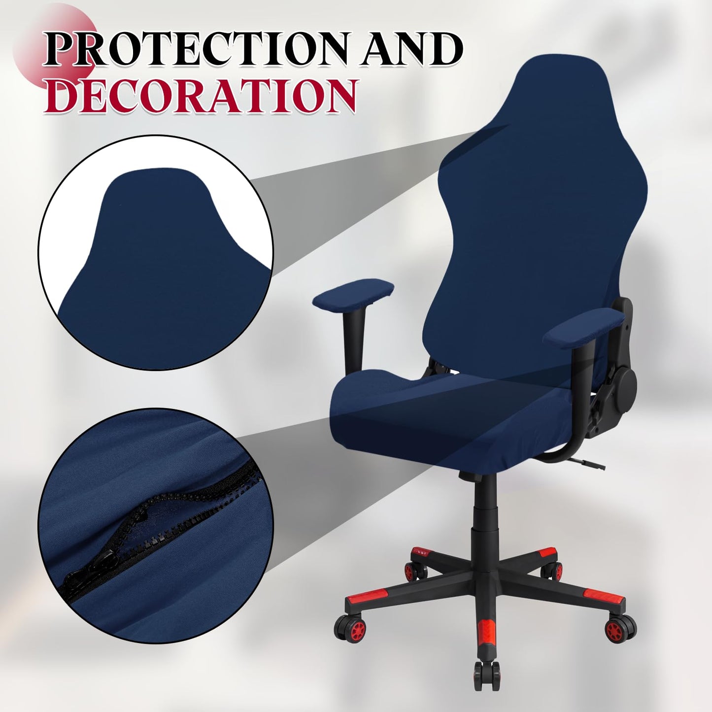 sourcing map Gaming Chair Covers, Stretchable Office Computer Chair Slipcover with Armrest Covers