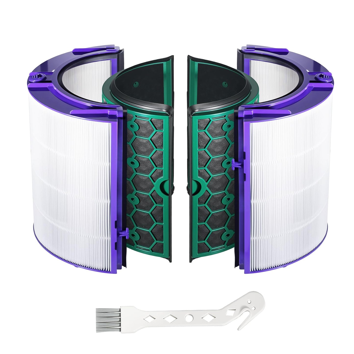 360? Glass HEPA Filter and Activated Carbon Filter for Dyson Pure Cool TP04 HP04 DP04 TP05 DP05 Air Purifying Tower Fan, H13 True HEPA&Activated