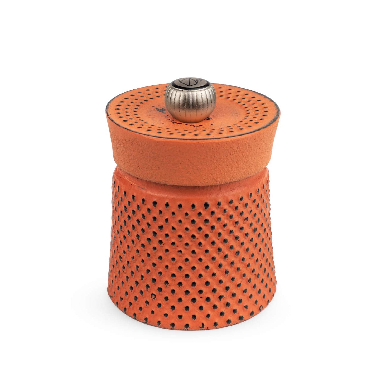 Peugeot - Bali Manual Pepper Mill - Adjustable Grinder - Cast Iron, Orange, 8 cm