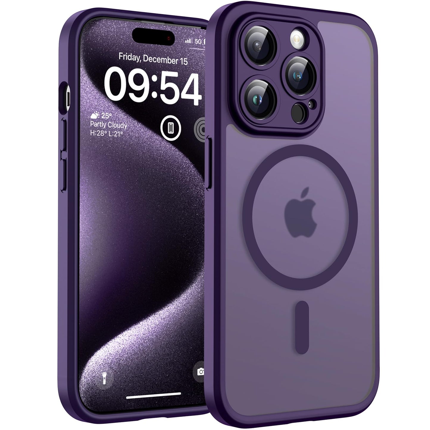 TOCOL Magnetic for iPhone 15 Pro Max Case 6.7-Inch, Fit for MagSafe, Upgraded [Full Camera Protection], [14FT Military Grade Drop Tested] Shockproof