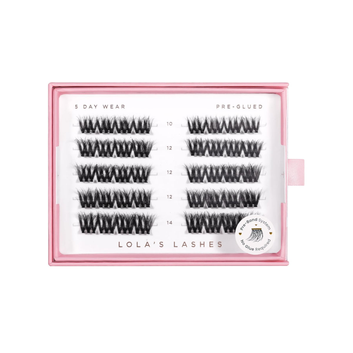 Lola's Lashes Pre-glued Eyelashes | Bold Definition 5 Row Lashes Single Pack | Pre-Glued Lashes | Easy Application | 5-10 Days Wear & Waterproof |