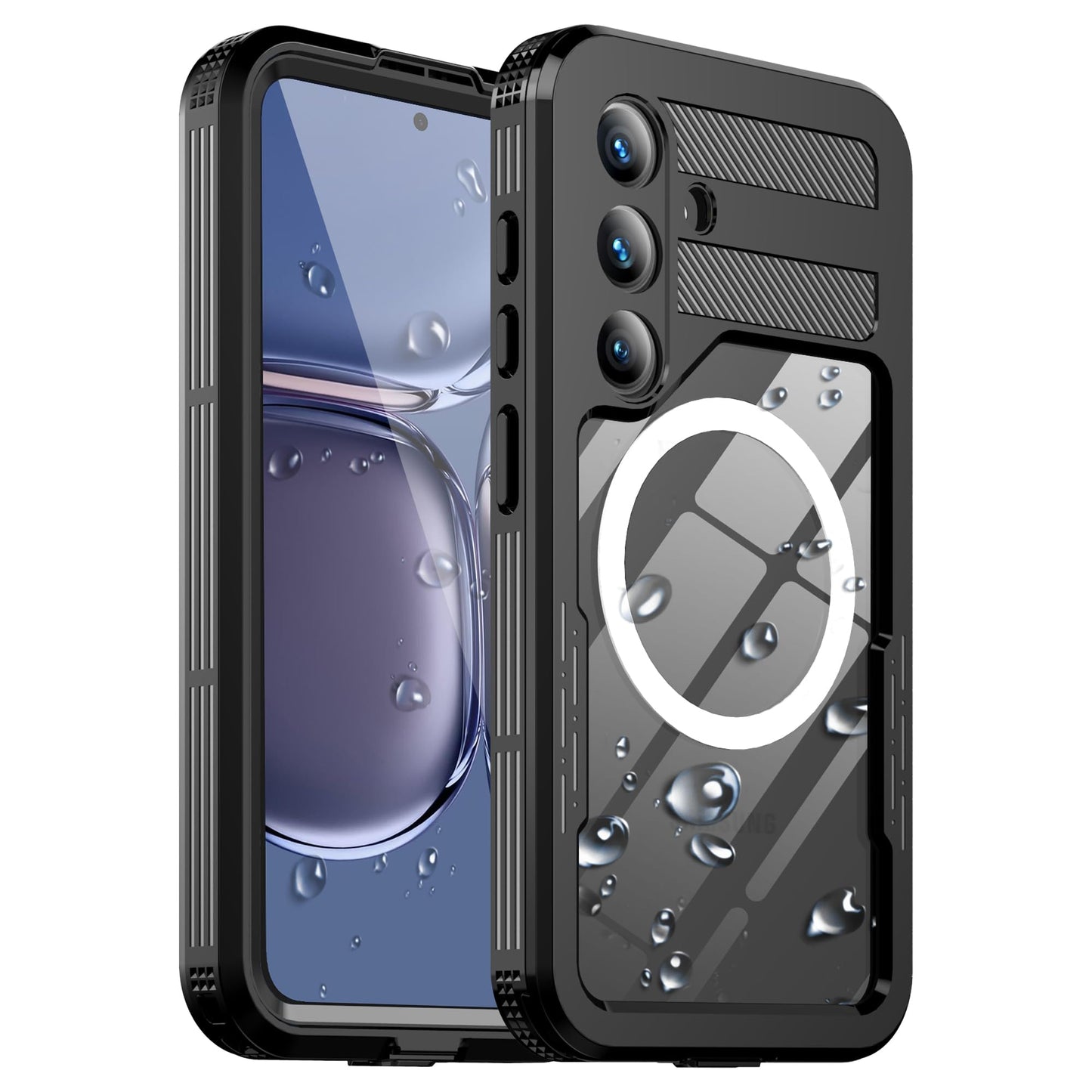 for Samsung Galaxy S25 Case Waterproof with Built-in Lens & Screen Protector, [IP68 Waterproof] [Military Drop Proof], Full Body Underwater Protective