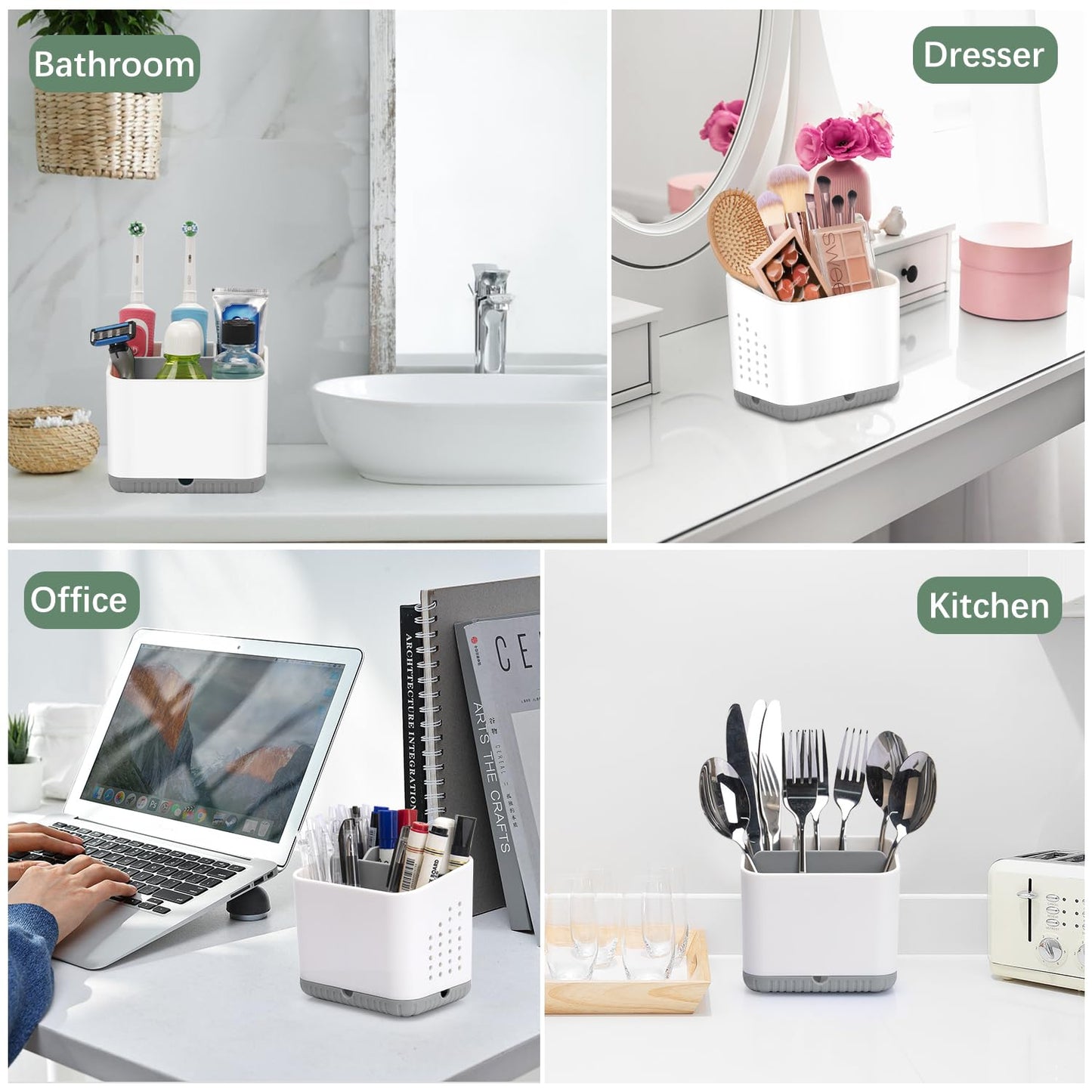 toprance Toothbrush Holder Anti-slip Electric Toothbrush Holder For Bathroom Countertop