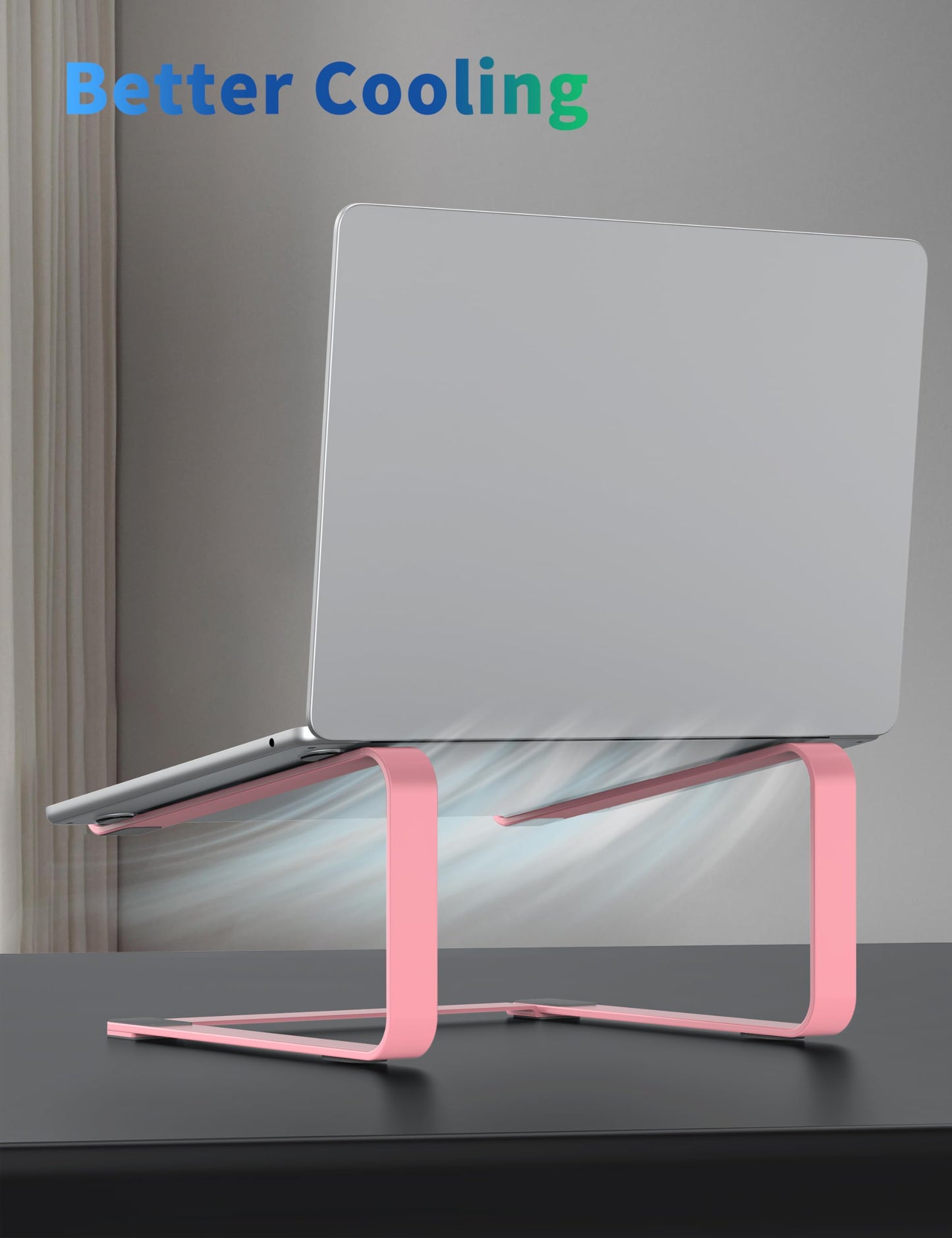 SOUNDANCE Laptop Stand for Desk, Metal Computer Riser, Heavy Stable PC Holder, Ergonomic Laptops Elevator for 12 to 17.3 Inches Notebook Computer