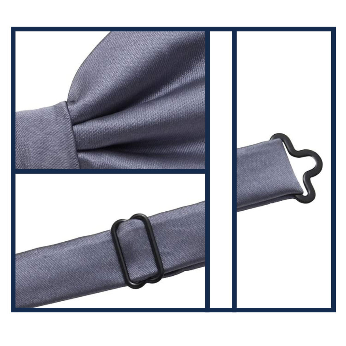 MASADA bow tie apricot - men's accessory in silk-look, continuously adjustable, handmade with hook closure - 12 x 6 cm