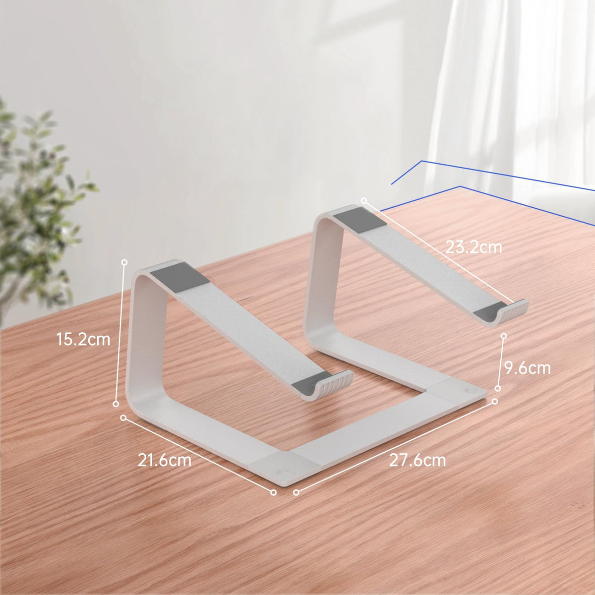 POWERSUP Laptop Stand for Desk Detachable Aluminum Computer Riser Portable Metal Notebook Holder Compatible with MacBook Air, Pro, Dell, HP