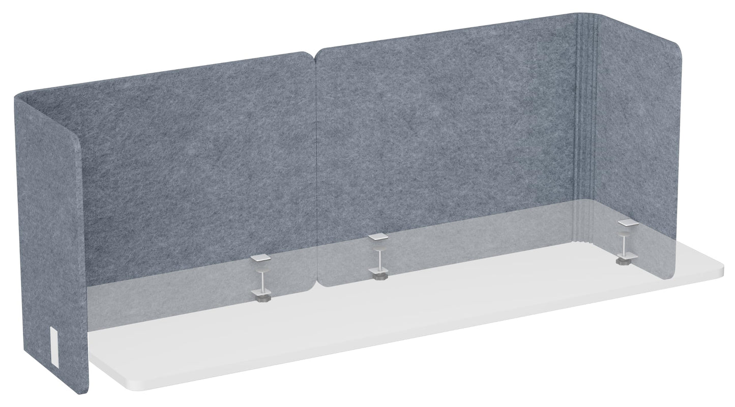 Desk Privacy Panel,2PCS,2-in-1 Soundproofing for Office,School & Home(Gray)