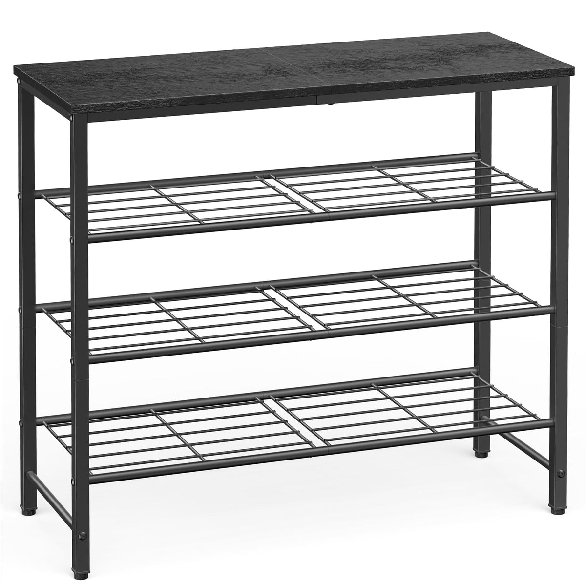 Kitsure Shoe Rack for Closet, Shoe Storage, 75.0 cm Wide - 4 Tier, Black