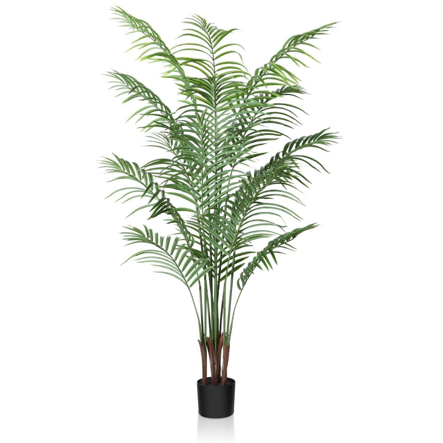CROSOFMI Artificial Plants Areca Palm 150cm Fake Tropical Tree Faux Plants for Indoors and Outdoors Artificial Foliage and Plastic Pot for Party