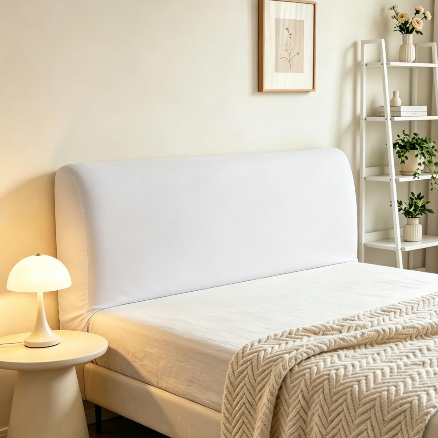 Sueving Stretch Headboard Cover, Bed Headboard Cover, Dustproof Headboard Wrap, All-Inclusive Bed Head Protector for Single/Double/King/Super King