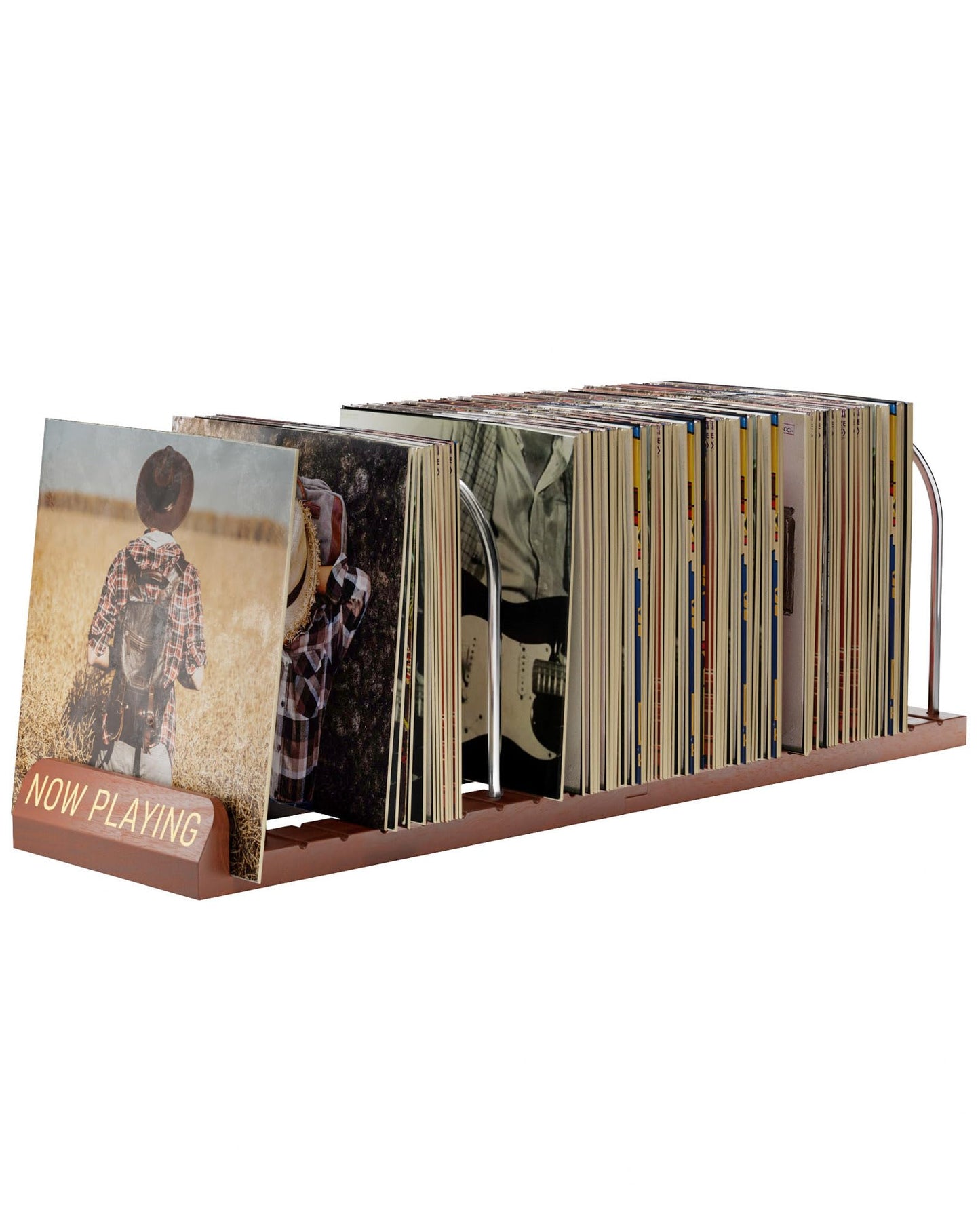 BS-VOG Now Playing Vinyl Record Holder Storage Fits 150 LPs, Gift Package