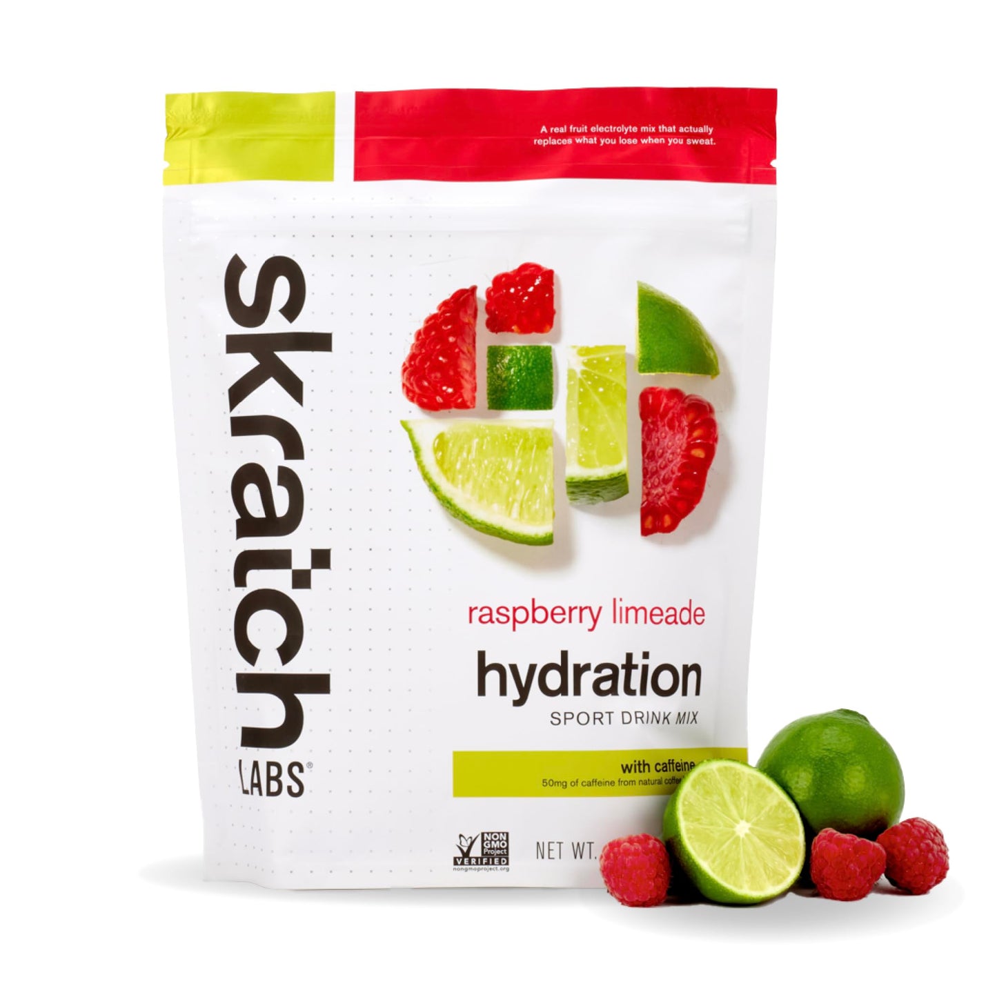 SKRATCH Labs Hydration Sport Drink Mix | Raspberry Limeade with Caffeine (15.5 oz, 20 Servings) | Electrolyte Powder Developed Athletes and Sports