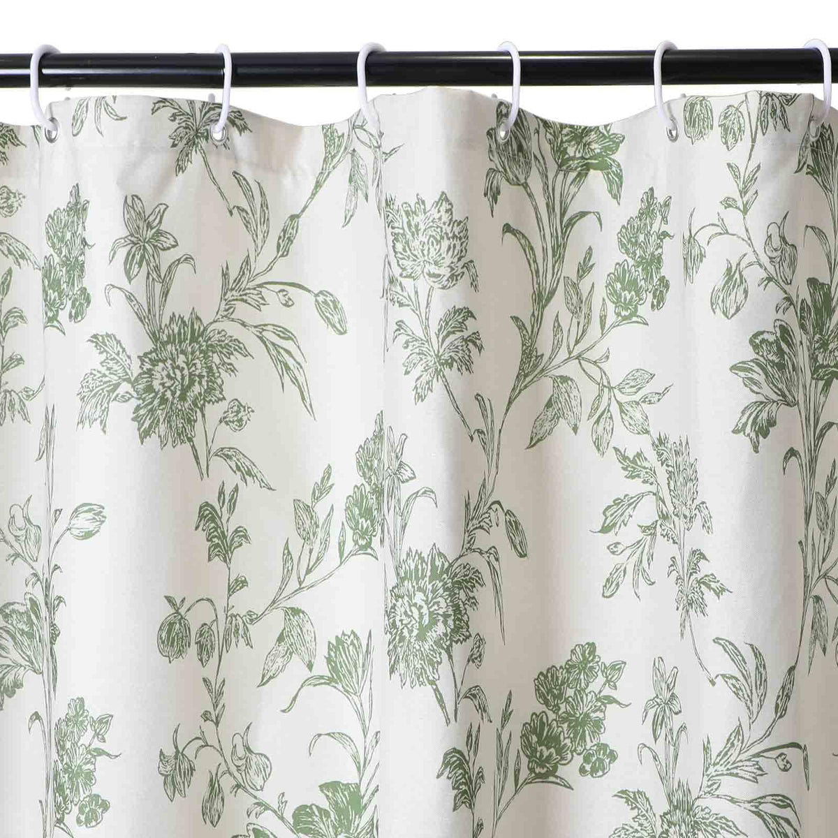 WELTRXE Faux Linen Shower Curtain, Shower Curtains Mould Proof Mildew Resistant, Waterproof Bathtub Bath Curtain with 12 hooks, Weighted Hem, Quick