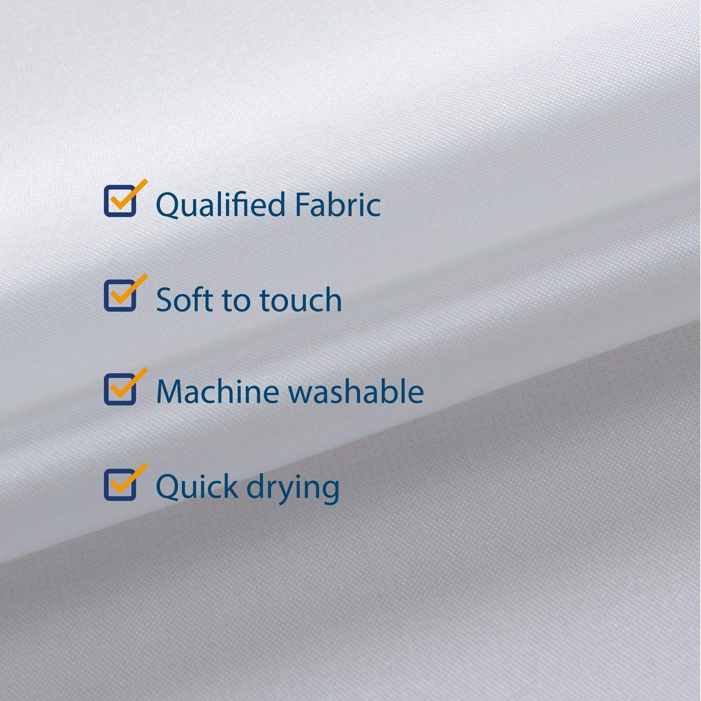 N&Y HOME Extra Wide Extra Long Fabric Shower Curtain Liner 108 x 84 inch, Hotel Quality, Washable, White Spa Bathroom Curtains with Grommets, 108x84