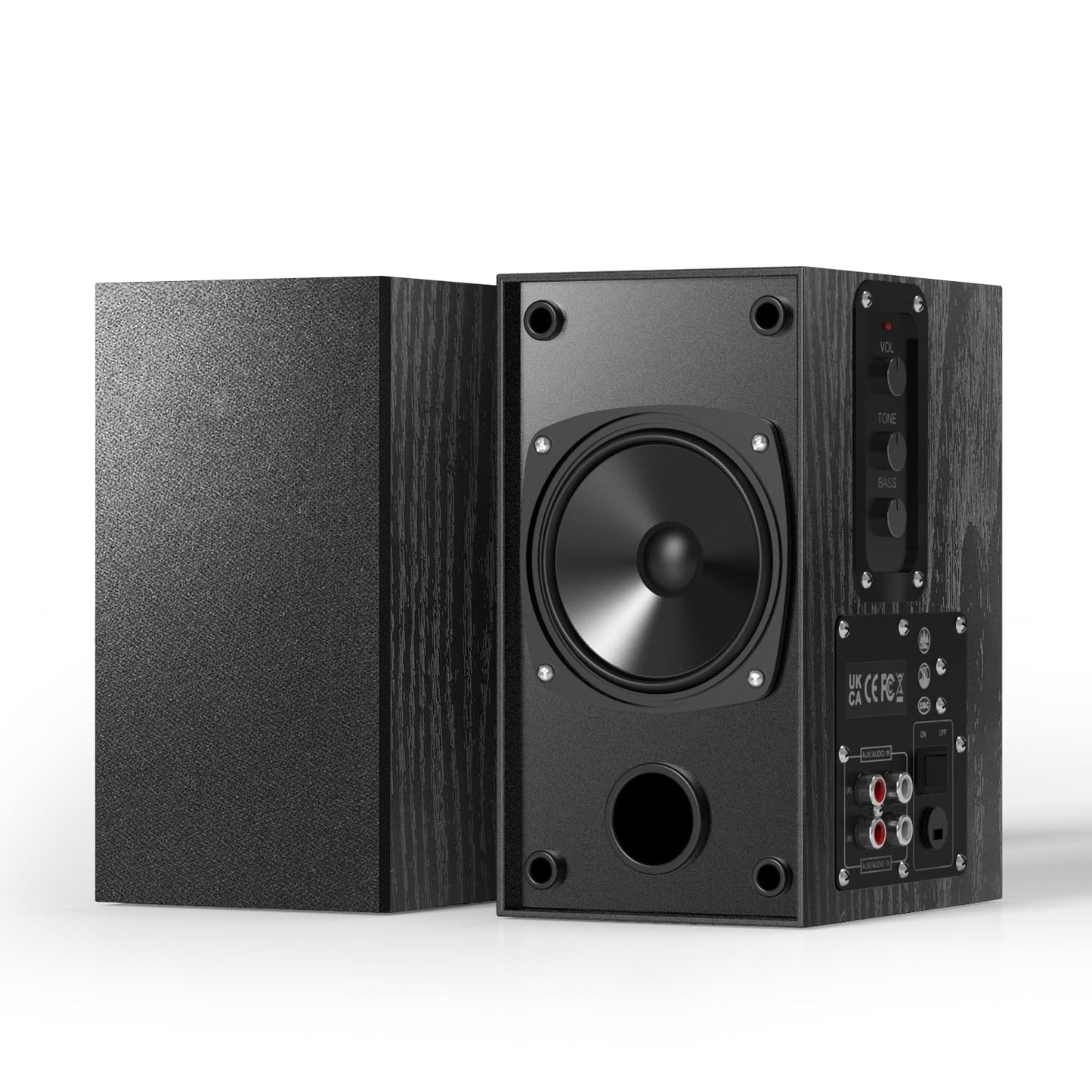 Elimavi Active Bookshelf Speakers, 30W X 2 Computer Speaker With 4 Inch Woofer, External TV Speakers With 3.5-RCA Input For PC and Home Surround Sound