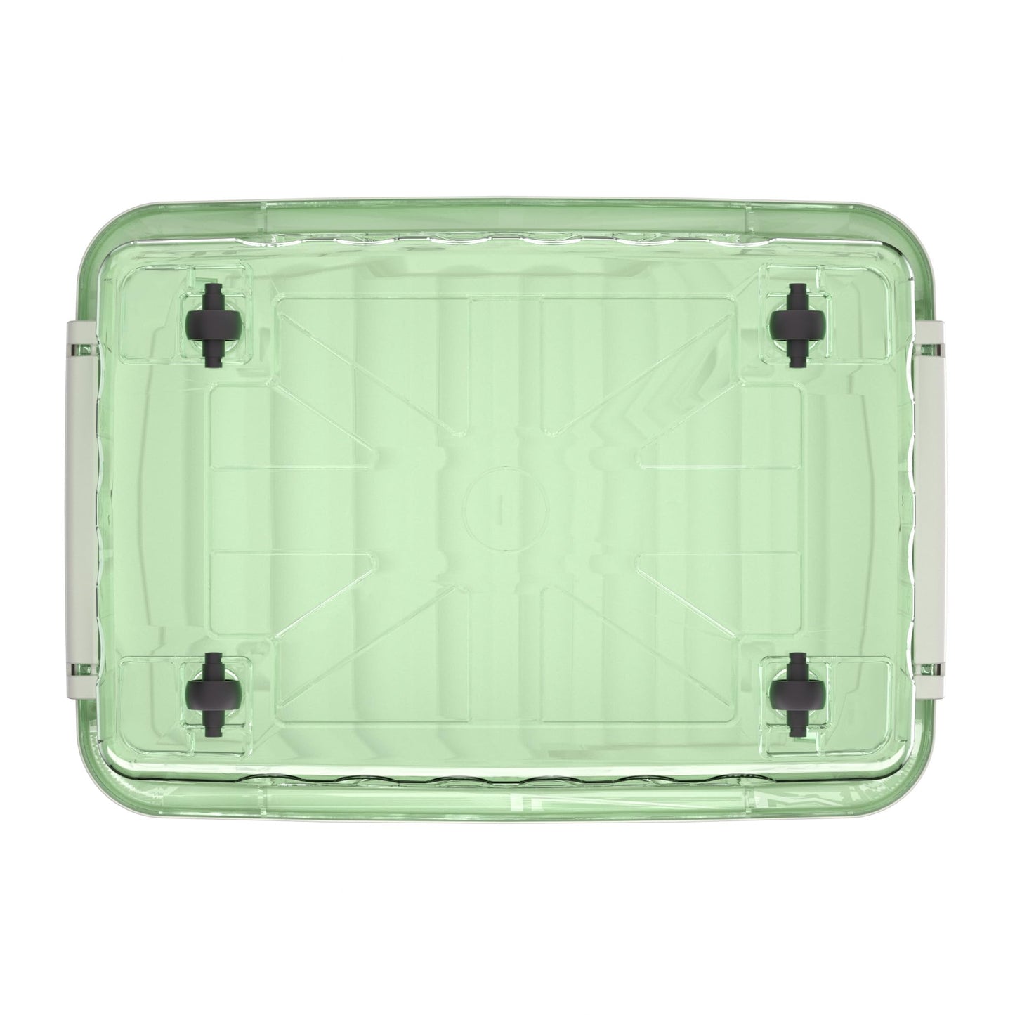 Cetomo 55L*3 Plastic Storage Boxes with Wheels, Lidded Storage Box with Secure Side Latches, PP Nestable and Stackable Clear Organizer for Home