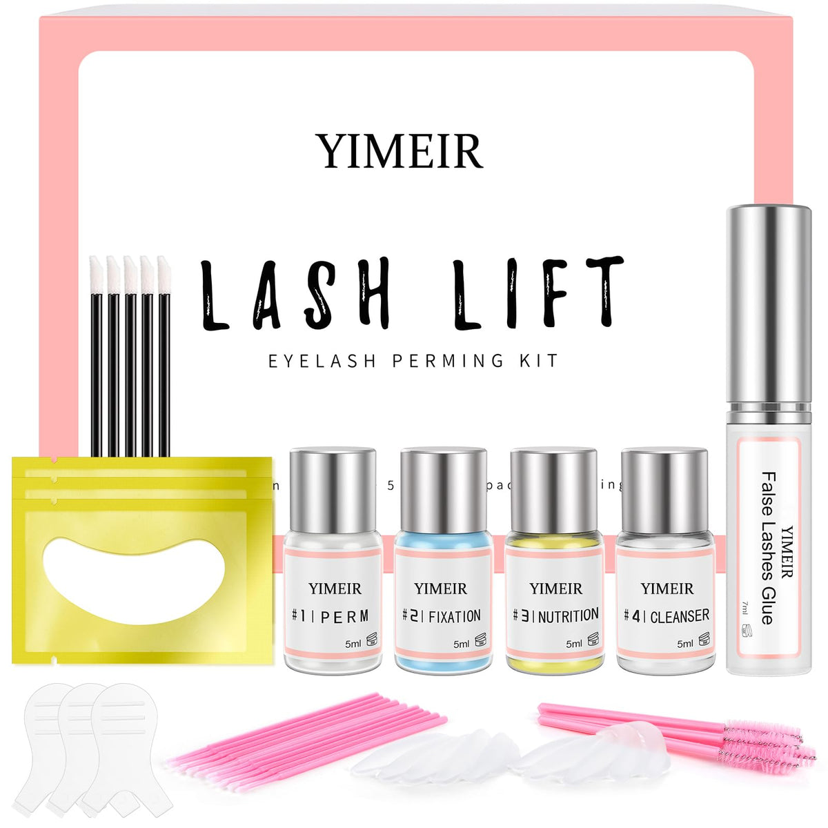 2025 Upgraded Lash Lift Kit - Eyelash Lift Kit,Professional Semi-Permanent Curling Eyelash Perm Kit, Lash Perm Set Suitable for Salon and Home Use