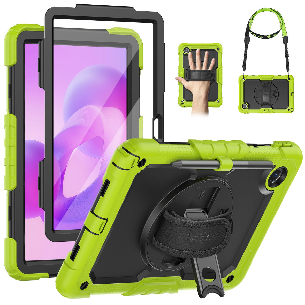 SEYMAC Case for Lenovo Idea Tab 11 inch (2025) / Tab M11 2024, for Xiaoxin Pad/ K11 With 360? Rotating Stand/Hand Strap, Screen Protector, Shoulder
