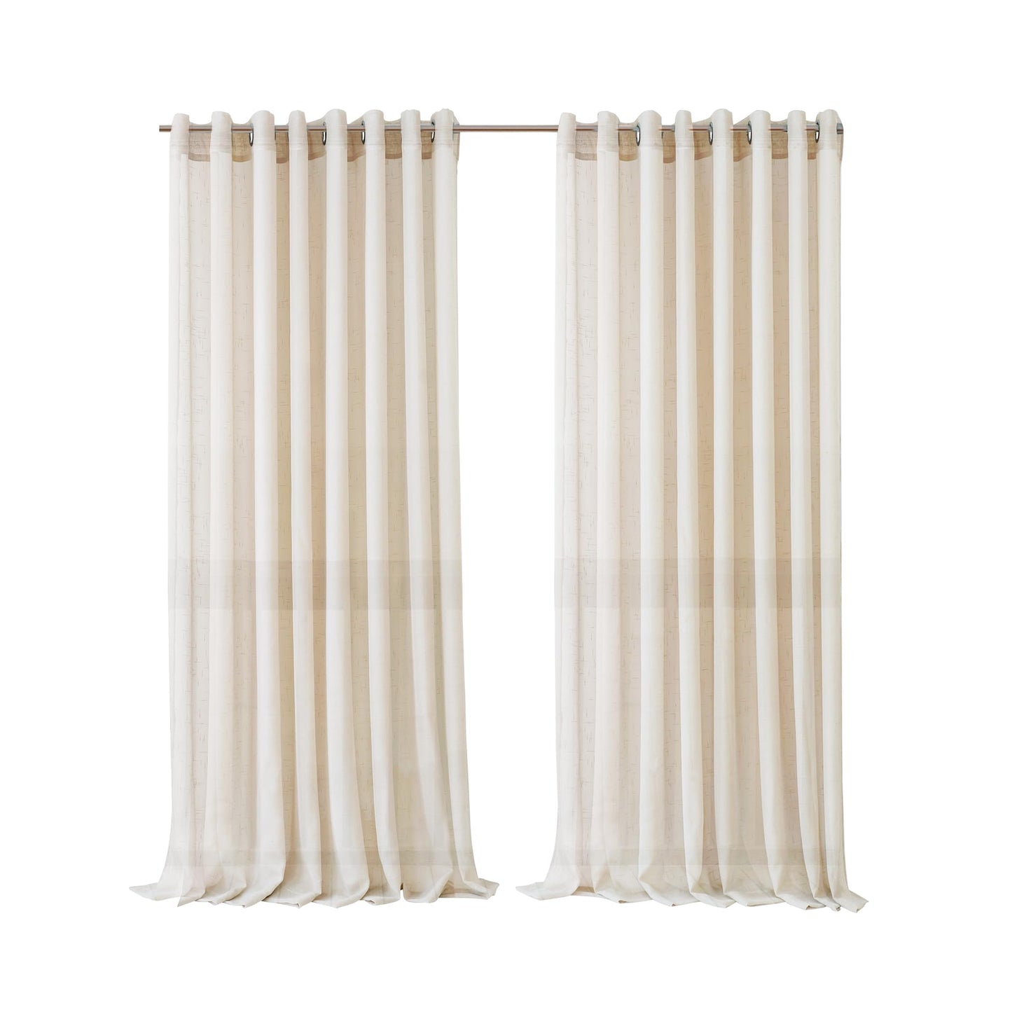 Elrene Home Fashions Carmen Sheer Extra-Wide Weatherproof Indoor/Outdoor Grommet Top Curtain Panel with Coordinating Tieback for Porch, Pergola,