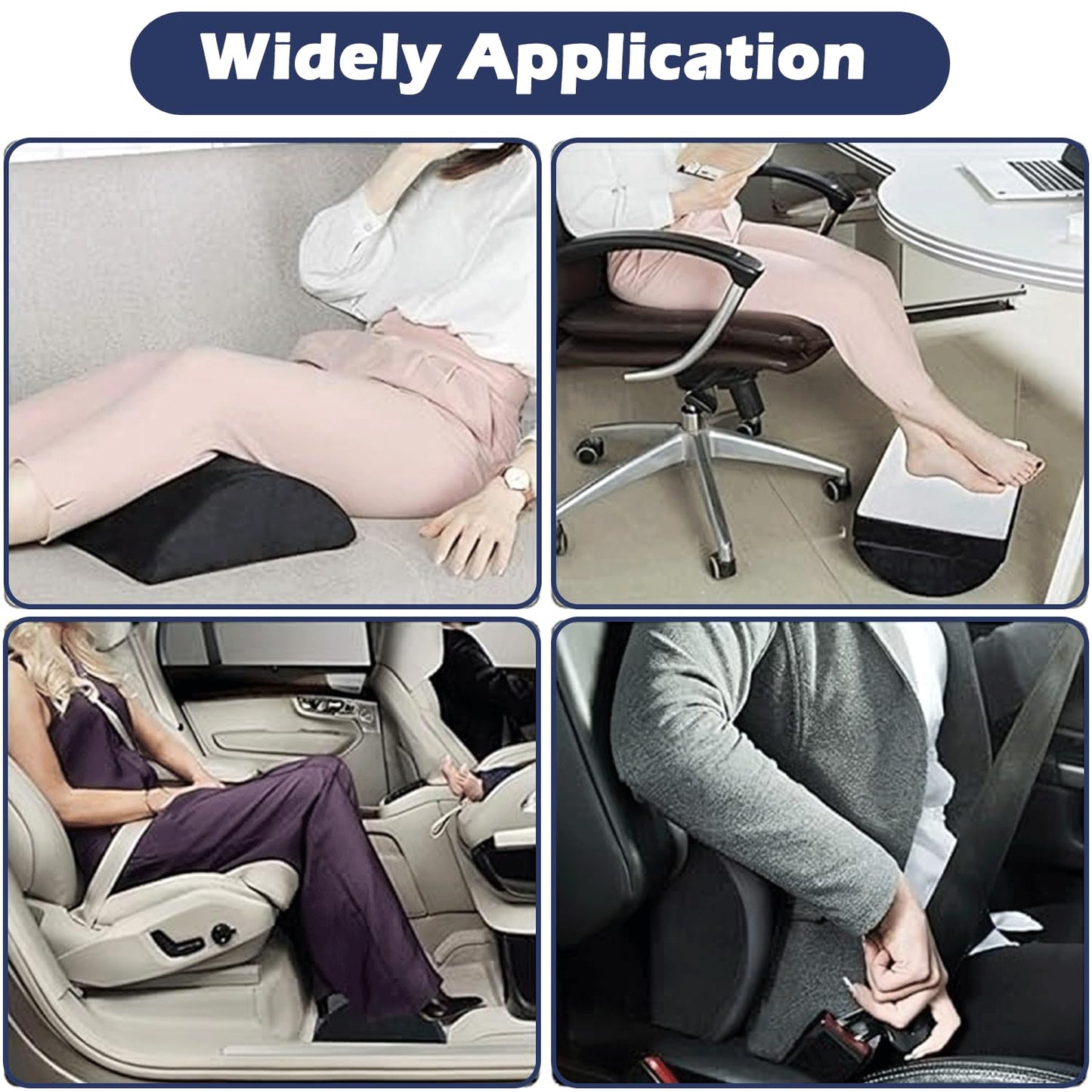 Eliteva Adjustable Foot Rest Under Desk & Neck Pillow, Memory Foam Pillow, Ergonomic Desk Foot Rest with 2 Optional Height for Home & Office