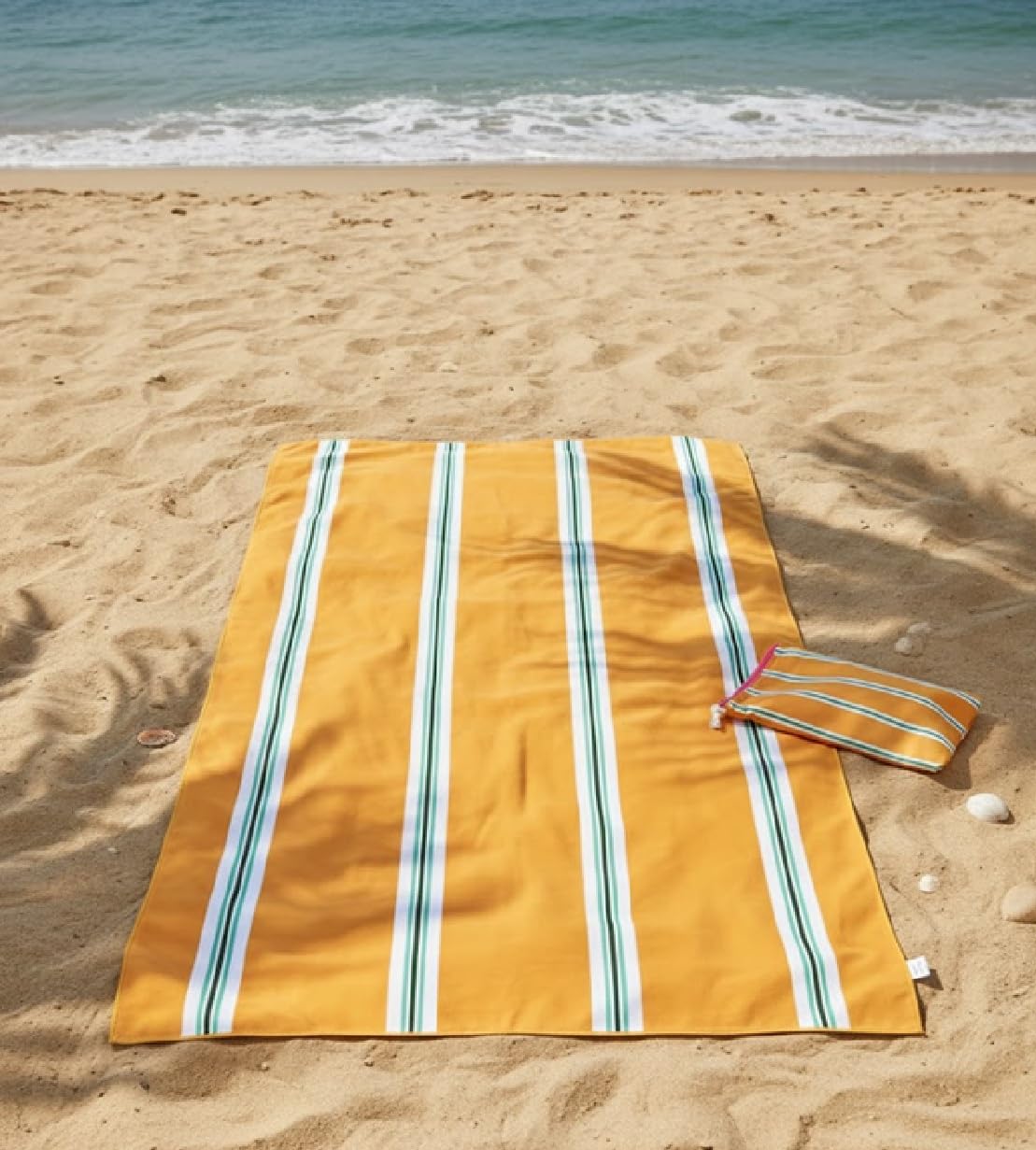RB INTERNATIONAL Beach Towel with Bag XL 180x90cm 100% Recycled Microfibre Towels for Adults, Quick Dry, Sand Free, Lightweight