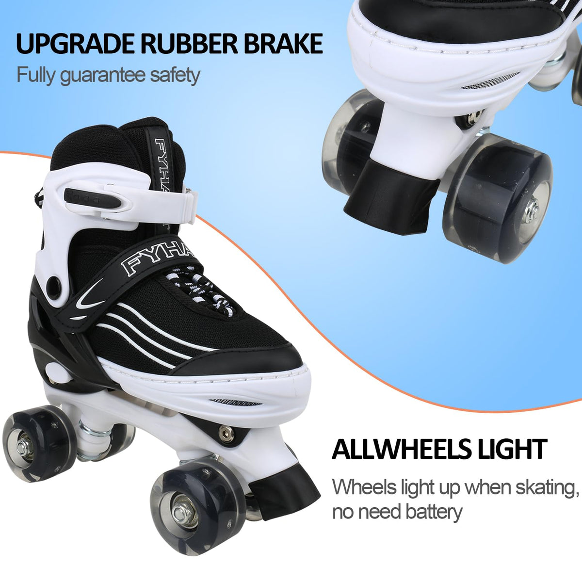 Kids Roller Skates for Girls Boys Adjustable Roller Skates with Light Up Wheels, Fun Illuminating for Girls Boys, Suitable for Both Indoor and Outdoor