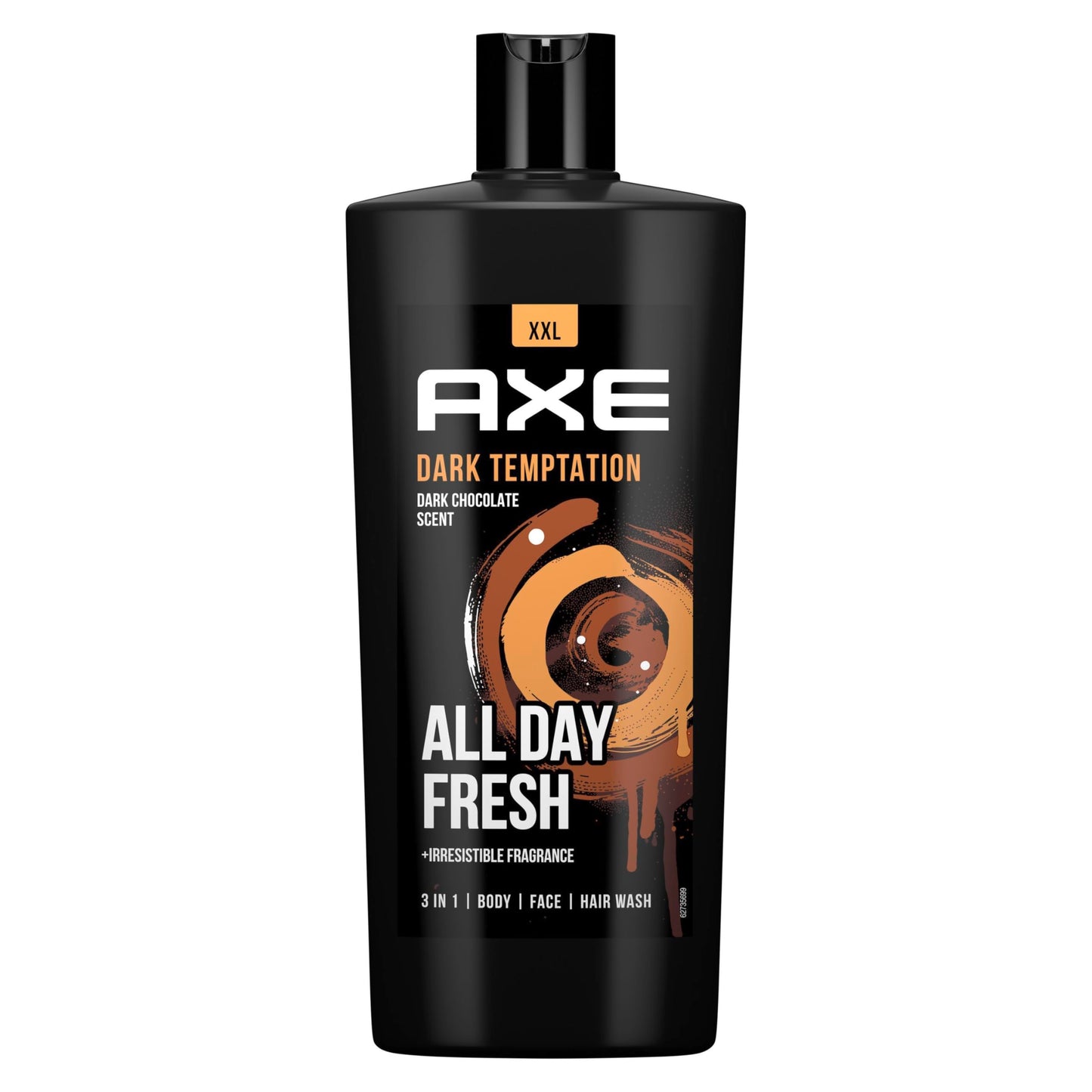 Axe Dark Temptation XXL 3-in-1 Shower Gel & Shampoo for Long-Lasting Freshness and Fragrance After the Shower, Dermatologically Tested 700 ml