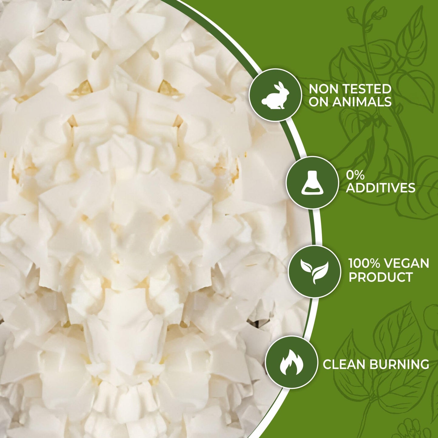 Auroh 100% Pure Soy Wax for Candle Making 10KG Natural SOYA Container Wax Flakes  Biodegradable, eco-Friendly Wax