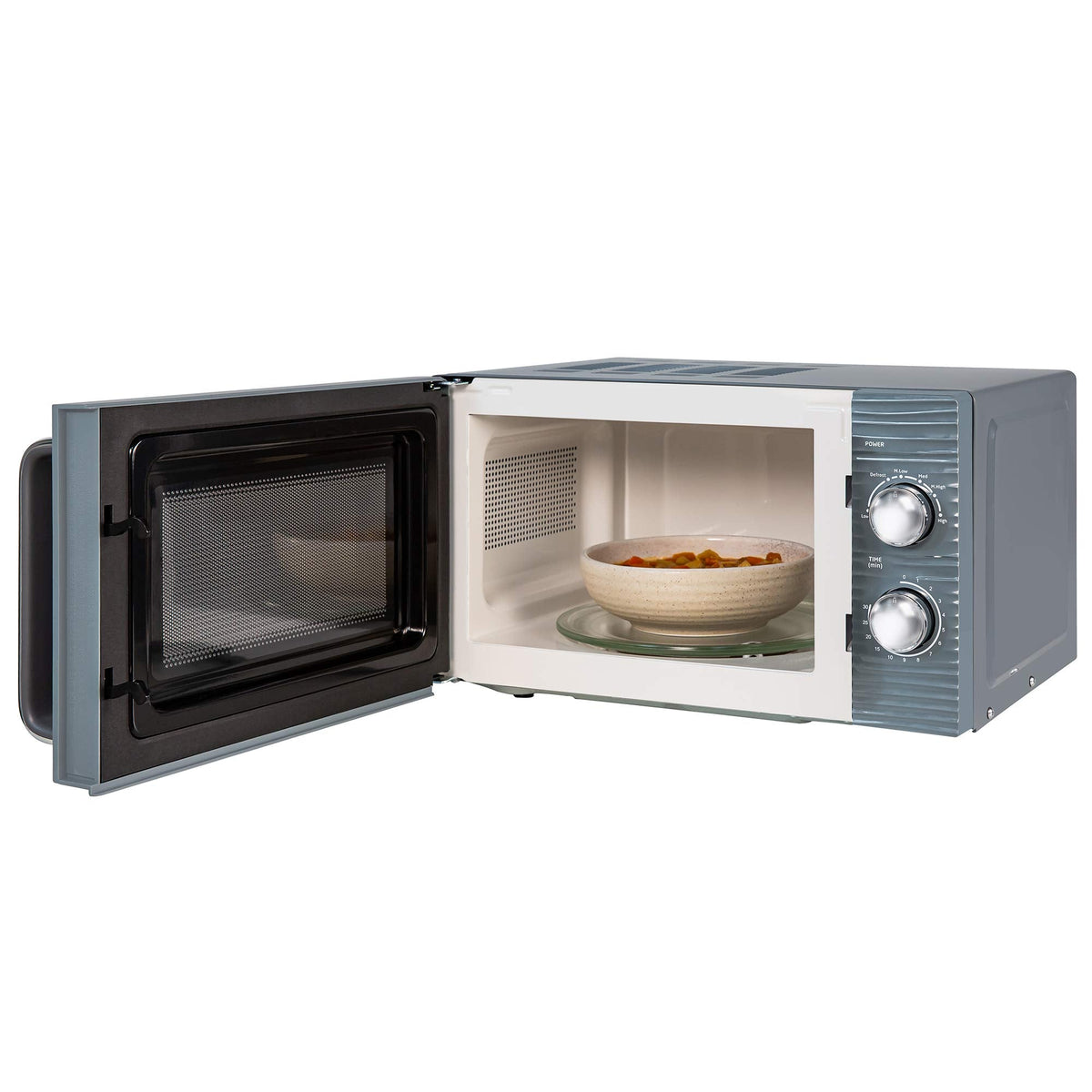Russell Hobbs RHM1731G Inspire 17L 700w Grey Solo Manual Microwave with 5 Power Levels, Timer, Defrost Setting, Easy Clean