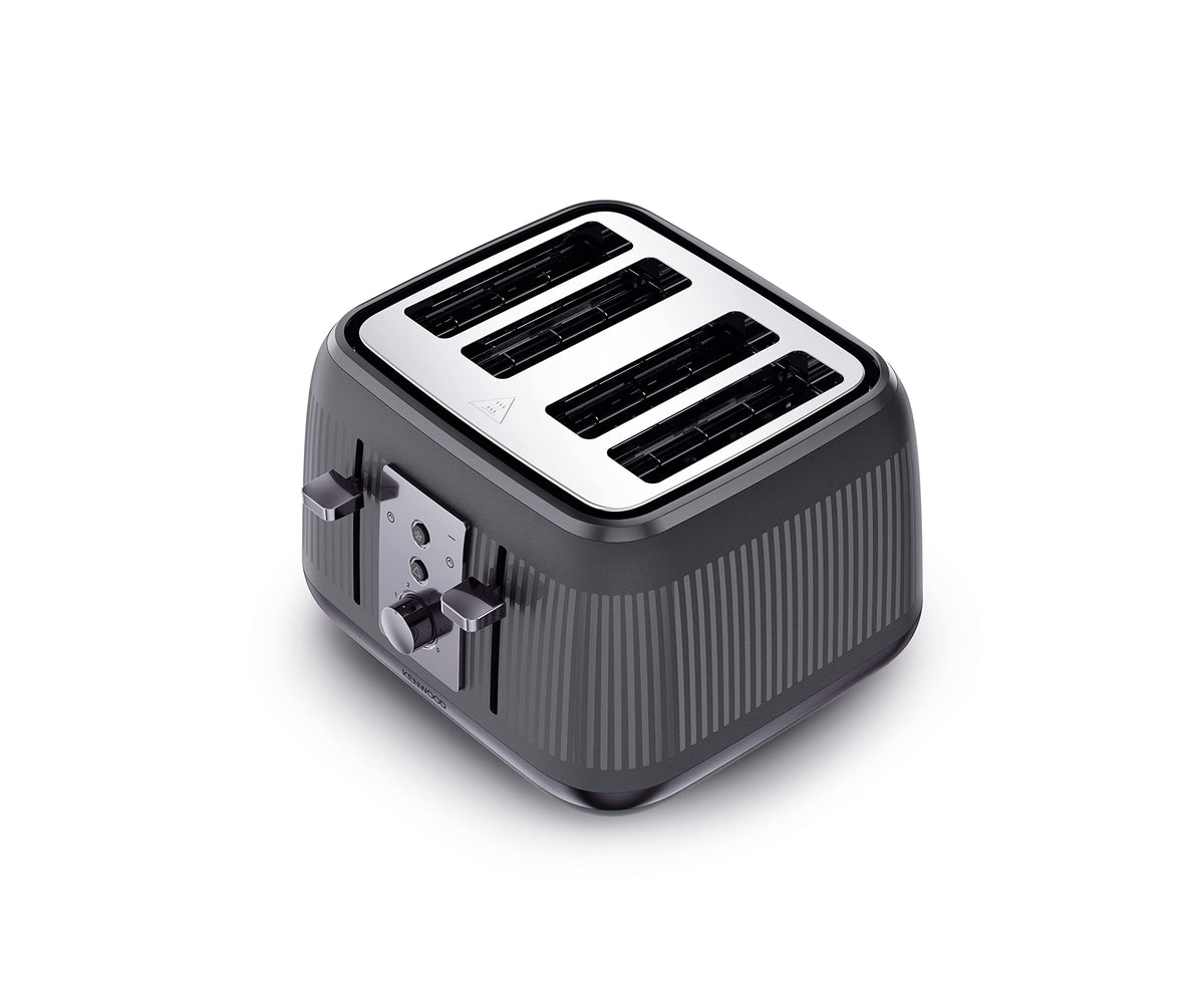 Kenwood Dusk Toaster, 4 Slot Toaster, Reheat, 5 Browning Settings, Defrost And Cancel Functions, Pull Crumb Tray, TFP30.000GY, 1800W, Slate Grey