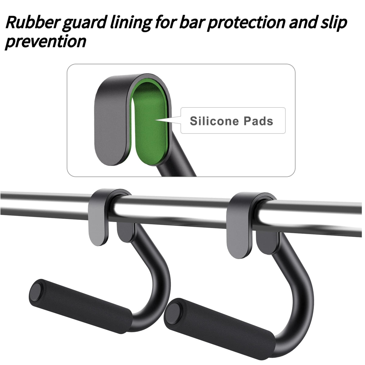 SELEWARE Multifunctional Grip Hadles Robust Steel Tubing Netural Grip Pullup Handle Attachments For Pull-up Bars, Barbells and Resistance Bands Comfy
