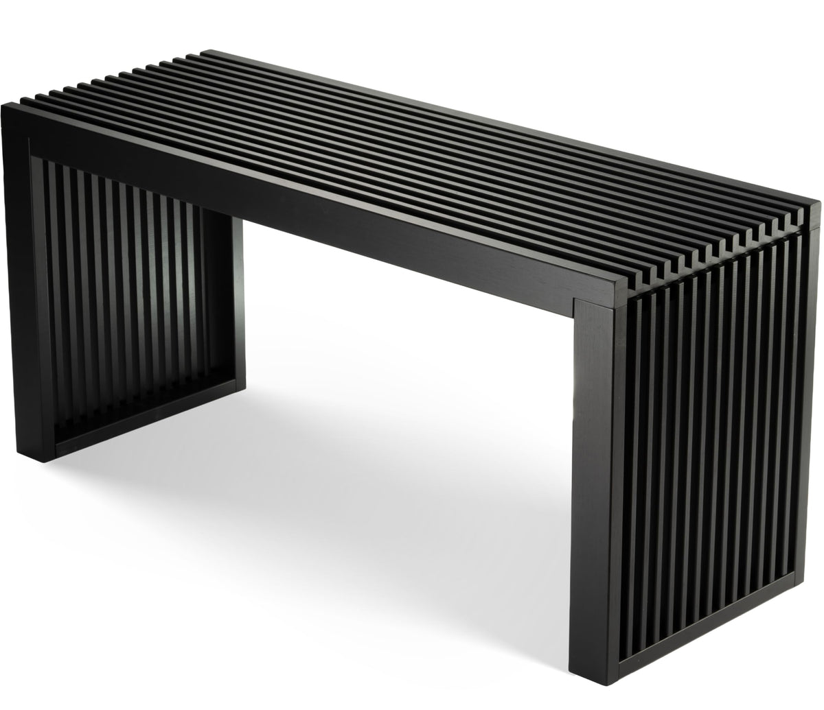 Bamboo Dining Bench Black - Versatile Wooden Bench for Hallway, Bathroom, Dining Room & Bedroom - Stylish Benches for Comfortable Seating - Hallway