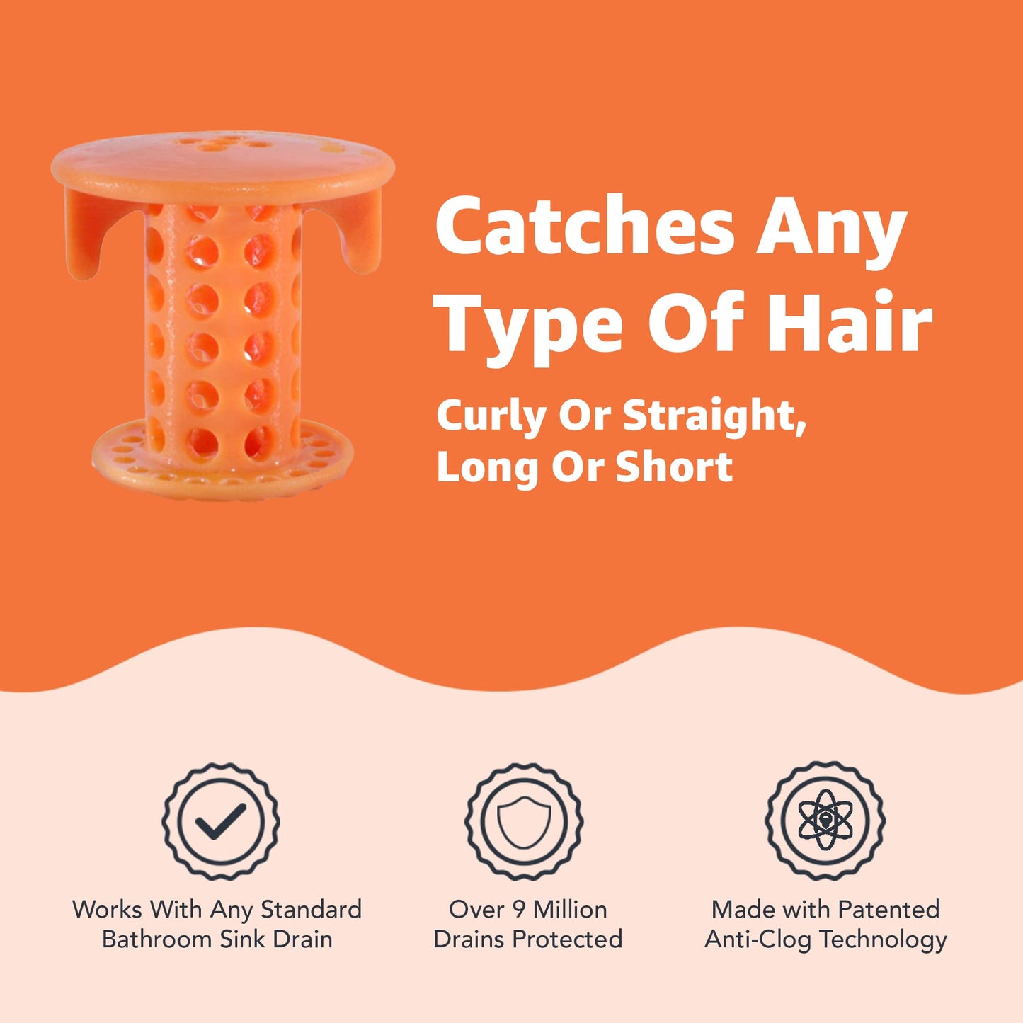 SinkShroom Autumn Orange, Sink Drain, One Size