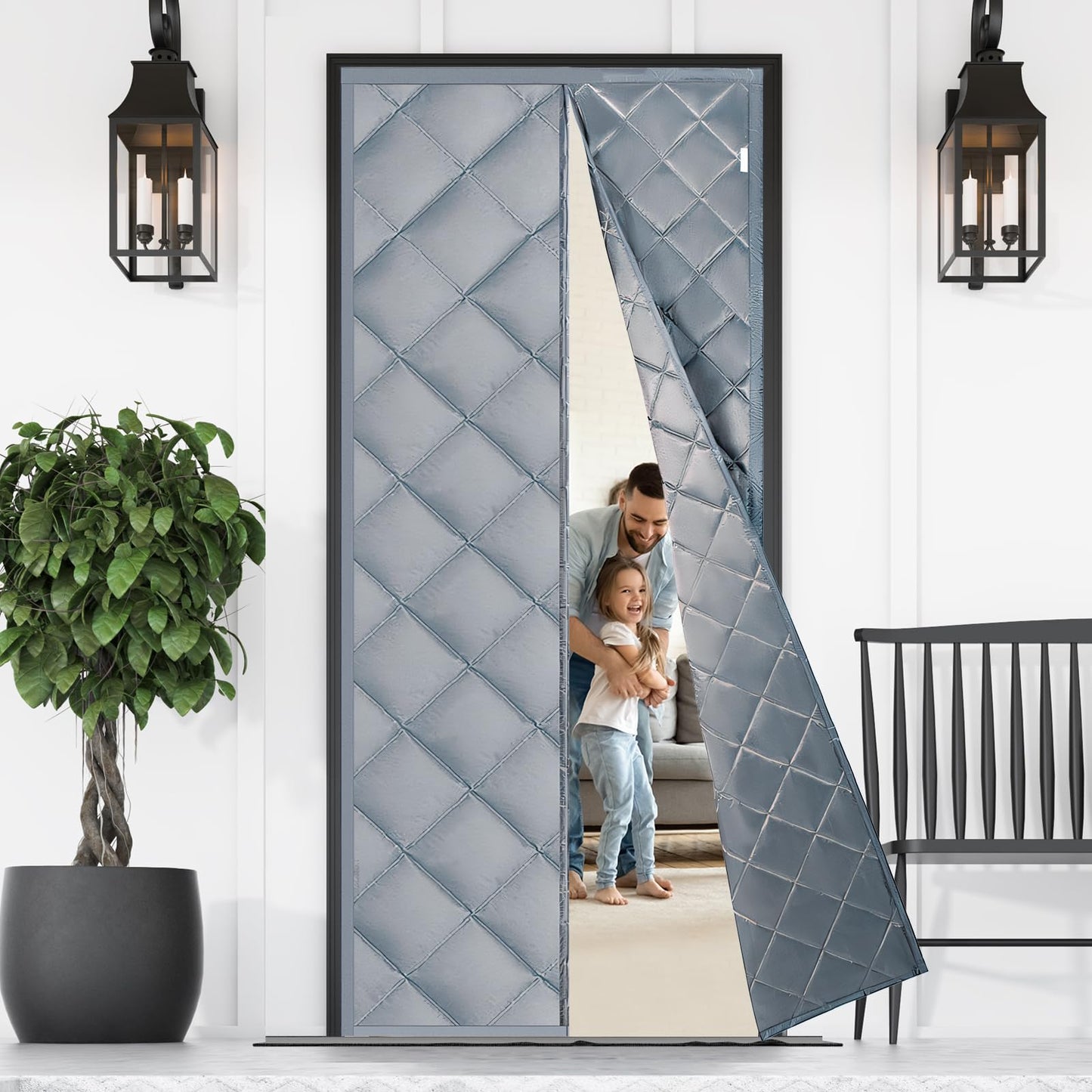 Awaken honest Thermal Door Curtain for Winter 80 X 200cm, Magnetic Thermal Insulated Door Cover to Keep Warm,Windproof Soundproofing Front Door
