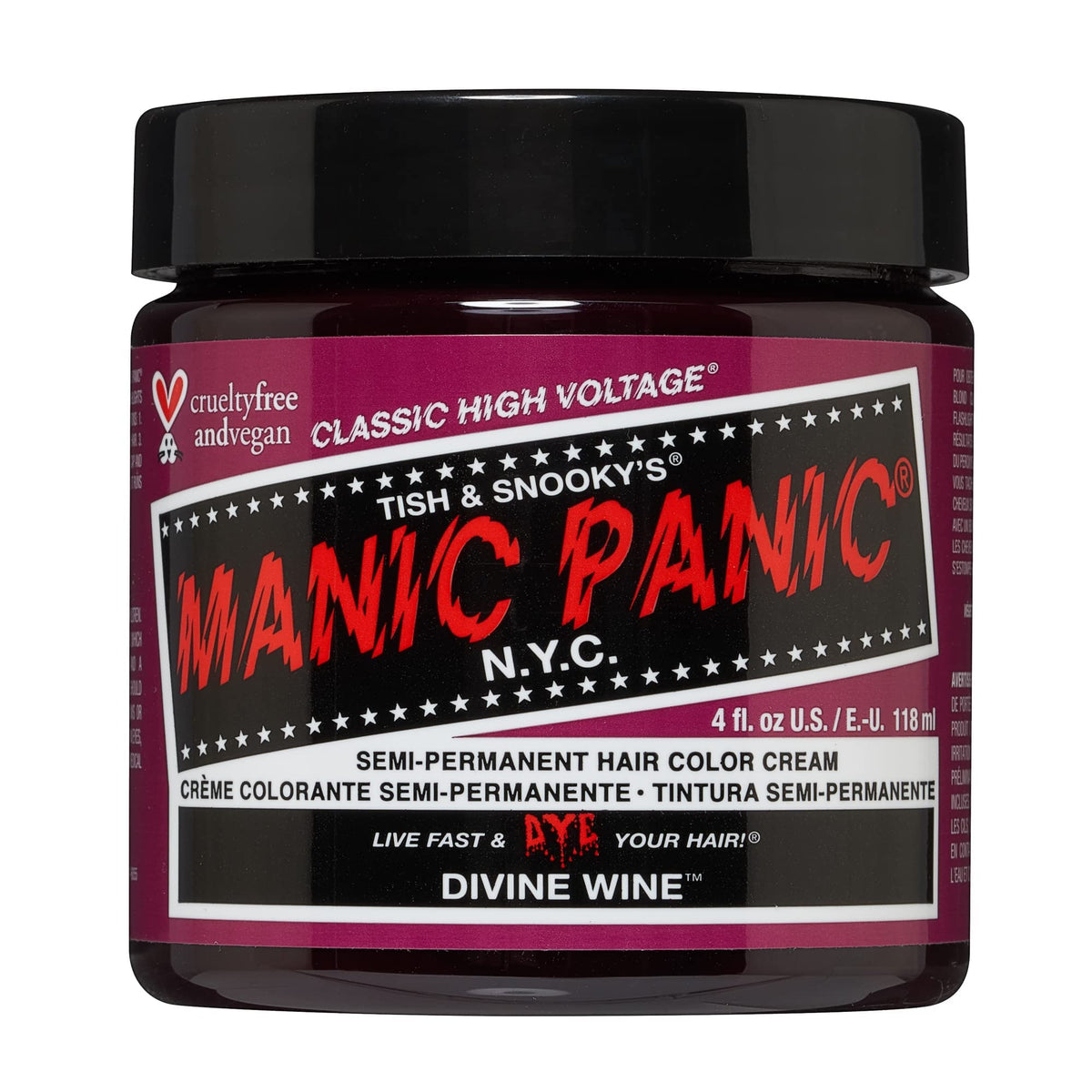 Manic Panic High Voltage? Classic Cream Formula Colour Hair Dye 118ml (Divine Wine)