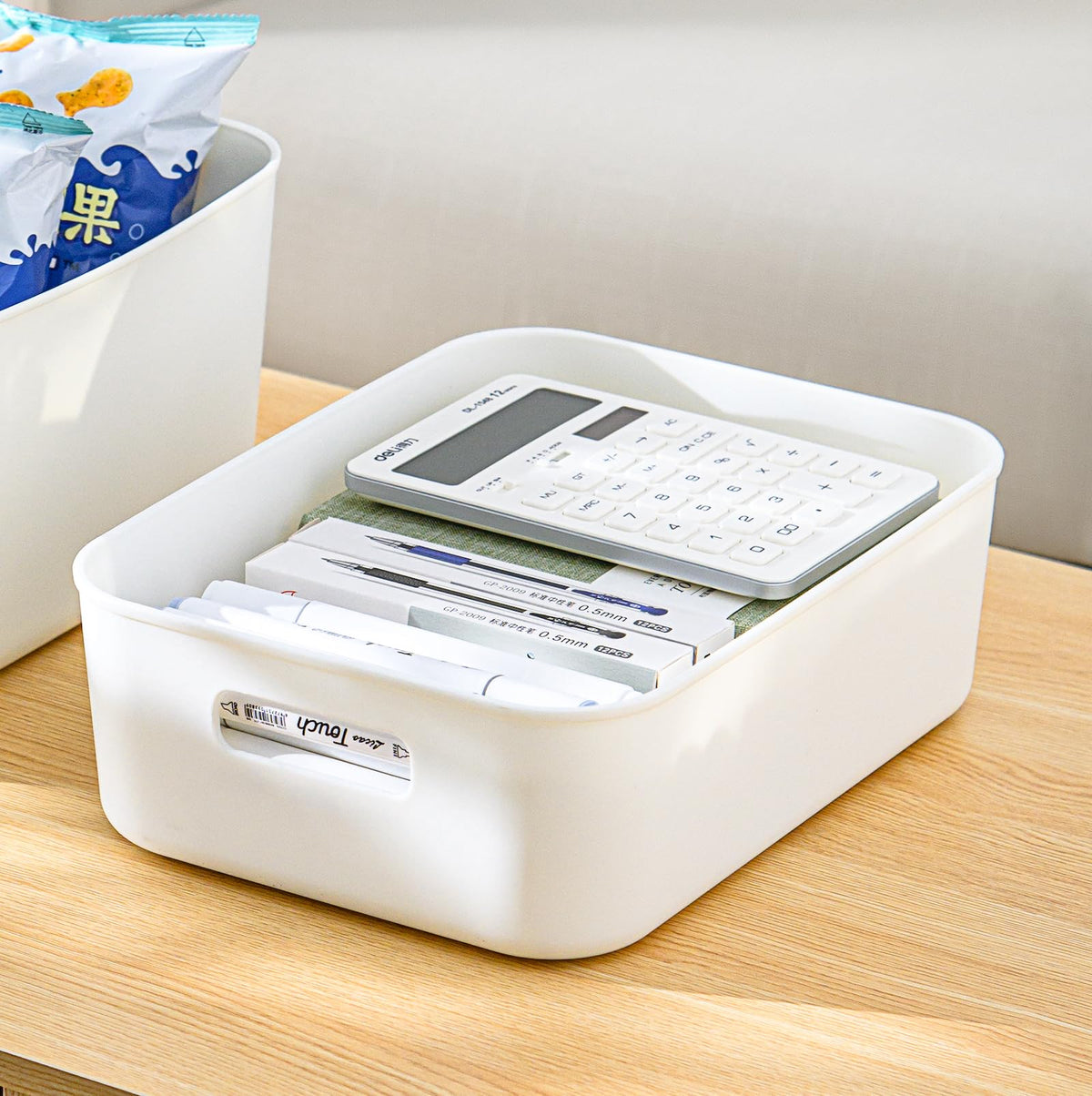 Cetomo 5L*6 Storage Basket, Plastic Open Storage Box, Containers for Shelves, Organizers with Handles for Office, Countertops, Cabinets, PP, BPA Free