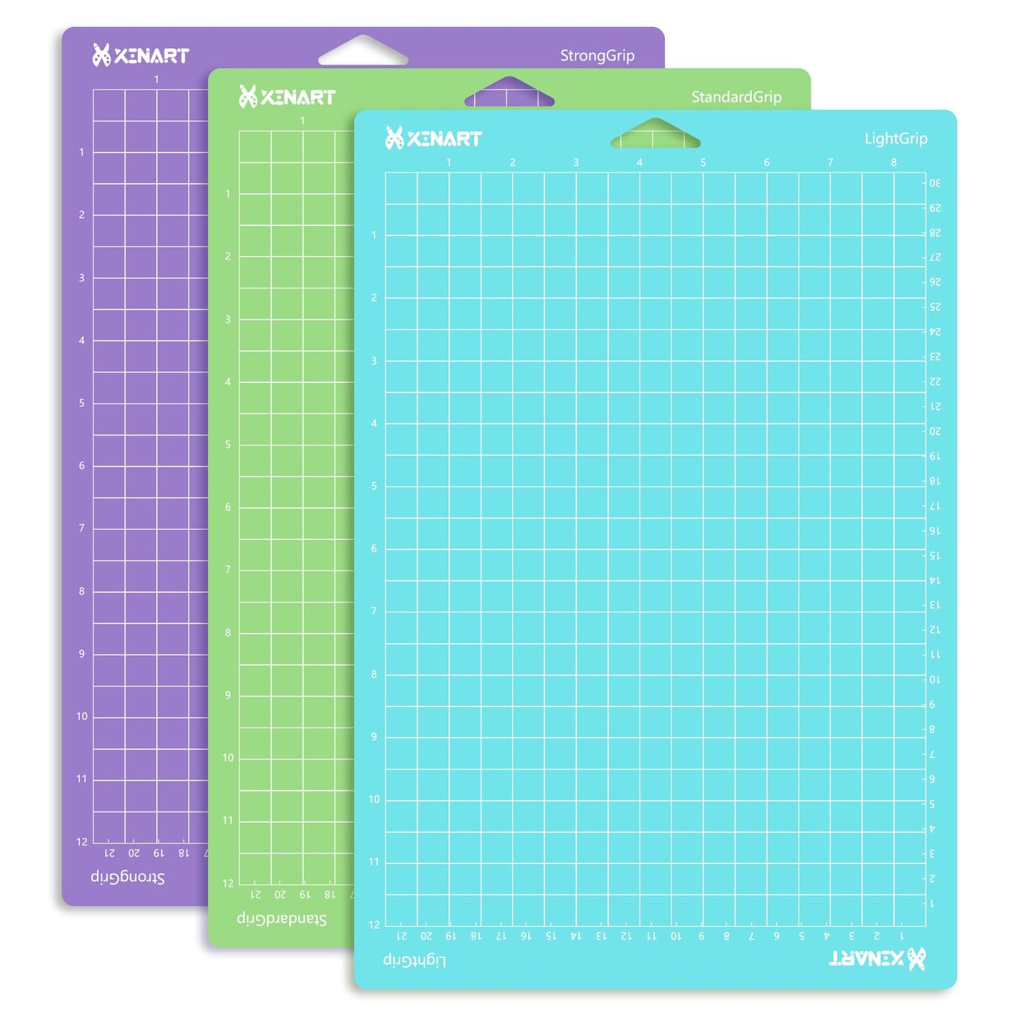 XINART 8.5"x12" Cutting Mat for Cricut Joy Xtra (StandardGrip/LightGrip/StrongGrip 3 Mats), Variety Adhesive Replacement Cutting mats Compatible with