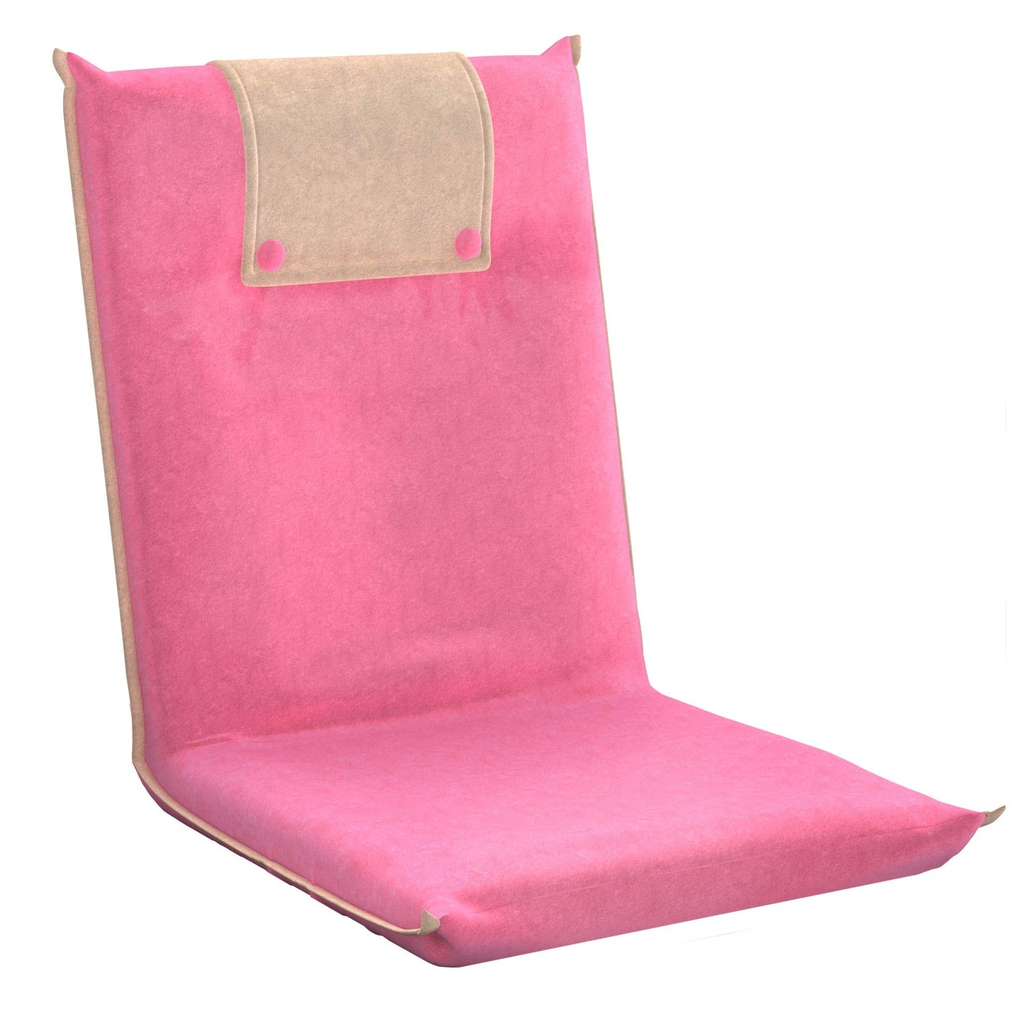 bonVIVO EASY II Folding Floor Chair Adjustable Back Support Pink