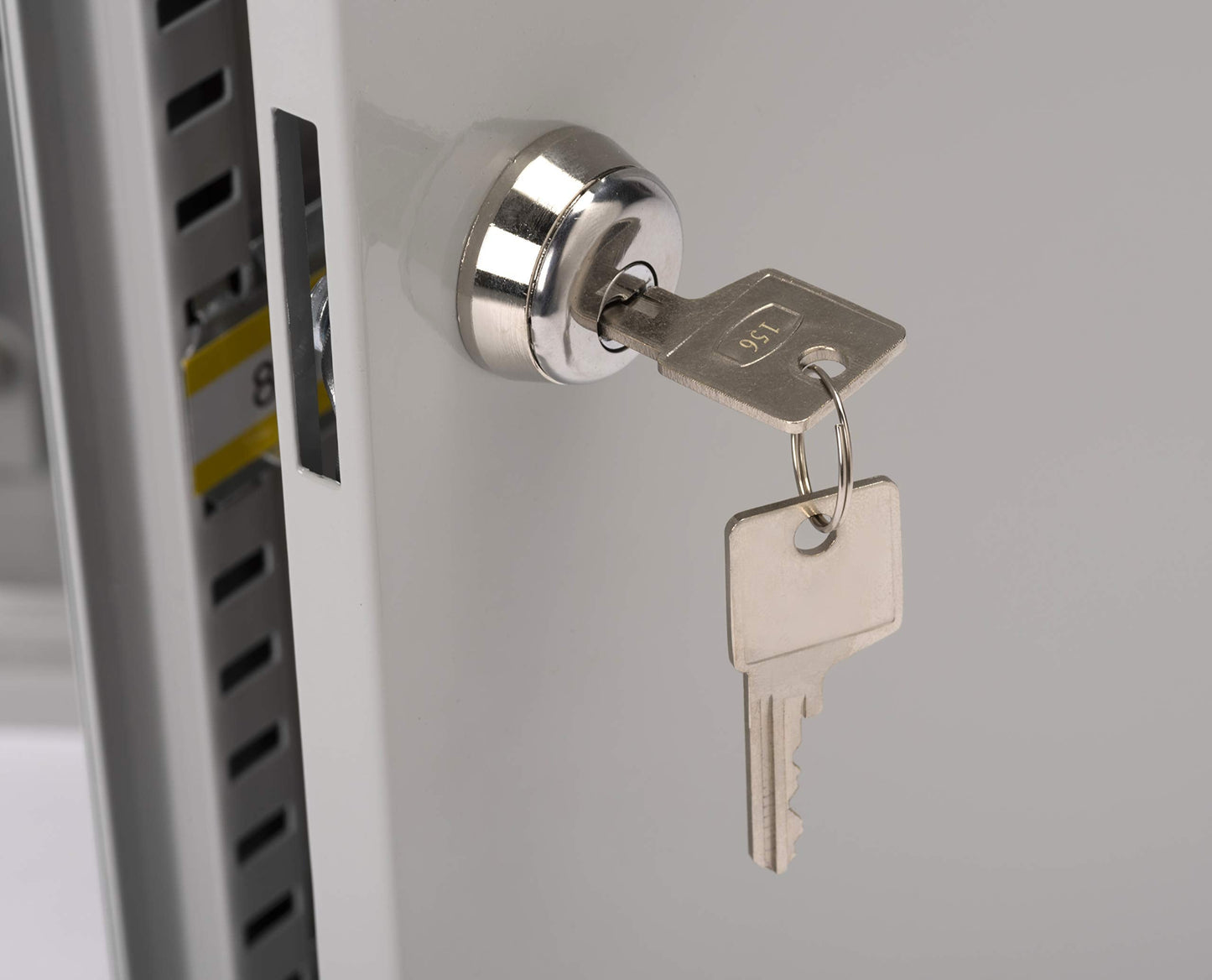 Sterling KC150H Single Door Key Cabinet with 150 Hooks, Grey