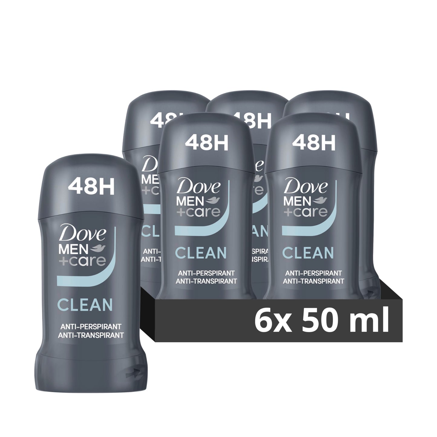 Dove Men+Care Clean Comfort with ? moisturising cream Men's Antiperspirant Deodorant Stick for 48 hour protection against sweat and odour 50 ml, Pack