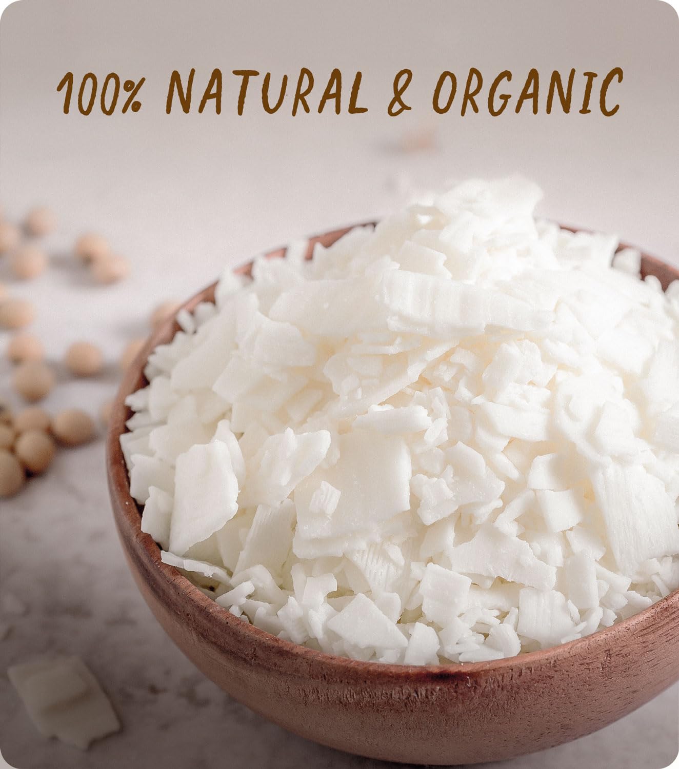 Soy Wax Flakes 5KG, BOYUJK Premium Natural Candle Wax, 100% Soy Wax for Candle Making from Organic Farm, No additives, Harmless and Pure