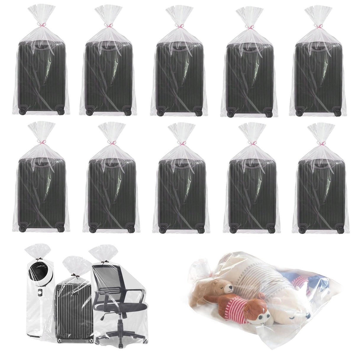 Extra Large Clear Plastic Storage Bags,10 Pieces 40x60 Inches 100x150 Cm Big Giant Jumbo Huge Plastic Storage Bags For Dustproof, Moistureproof